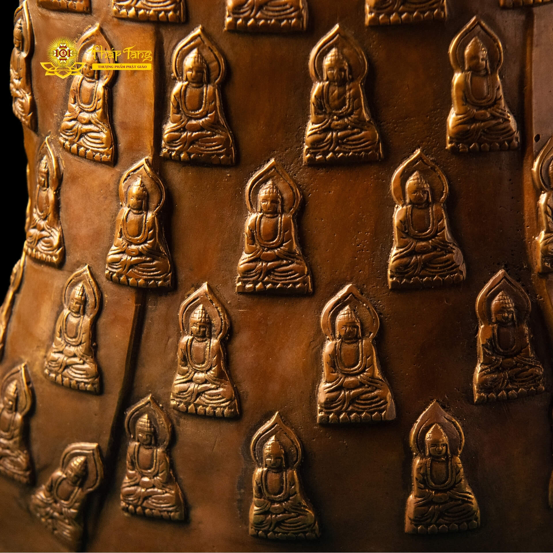 Tượng Phật Bổn Sư Thích Ca Bằng Đồng | Y Áo Vạn Phật | Cao 39cm