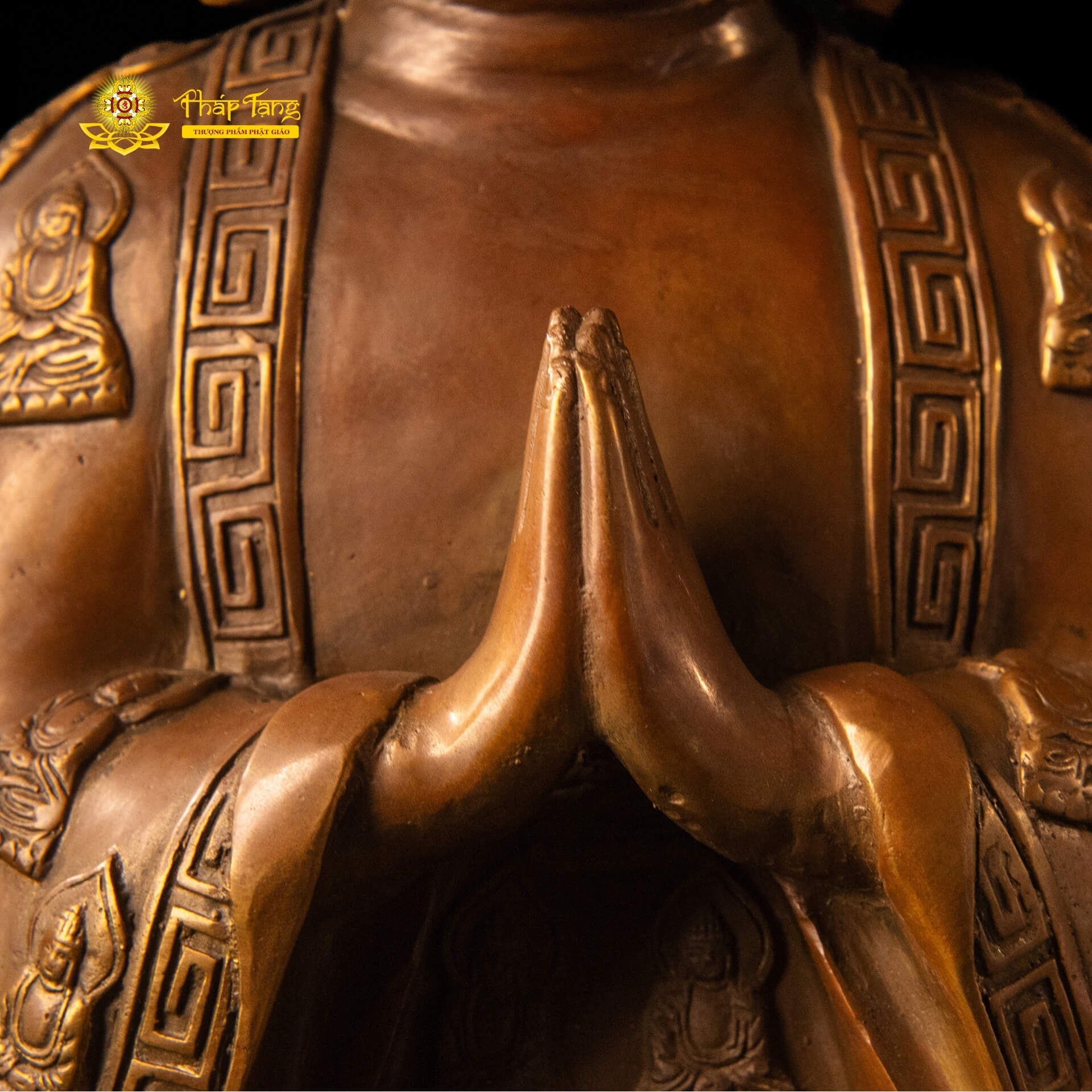 Tượng Phật Bổn Sư Thích Ca Bằng Đồng | Y Áo Vạn Phật | Cao 39cm