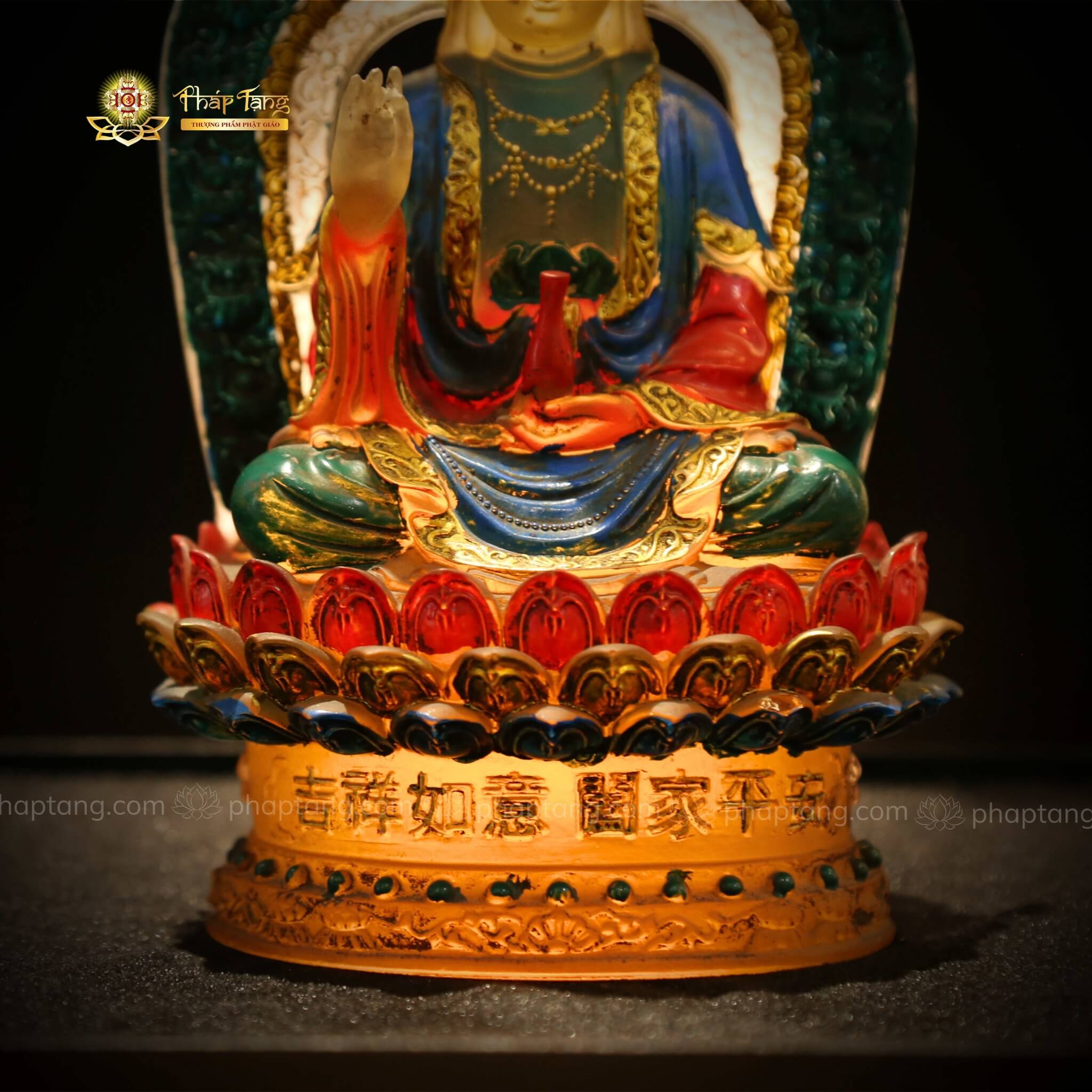 BỒ TÁT QUAN ÂM LƯU LY XƯA DÁNG NGỒI 22CM