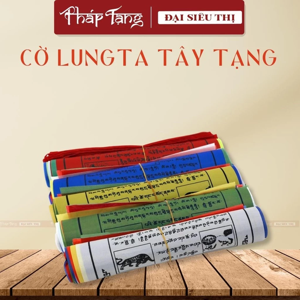 Cờ Lungta Nepal (Cờ Phong Mã) - Lá 30cm Dài 8.5m