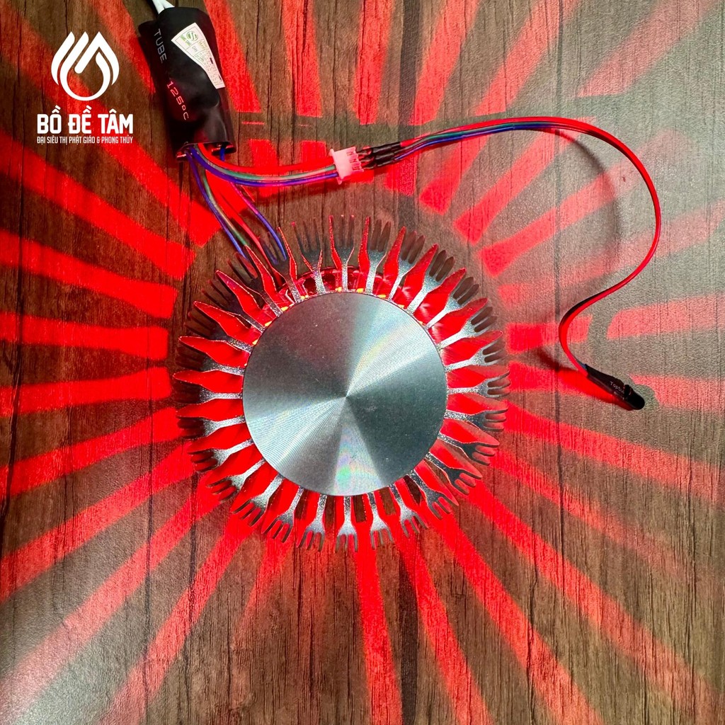 Đèn LED Hào Quang Mini DK 8cm (Vàng / Đổi Màu) - Trang Trí Bàn Thờ Phật [Màu Vàng Không Remote] - Không gian bài trí trang nghiêm thanh tịnh - Siêu Thị Đại Bồ Đề Tâm
