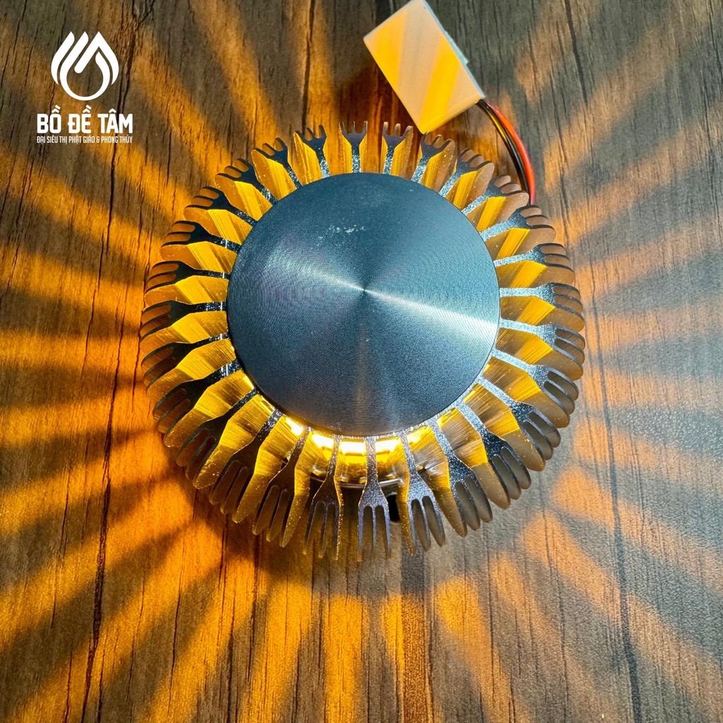Đèn LED Hào Quang Mini DK 8cm (Vàng / Đổi Màu) - Trang Trí Bàn Thờ Phật [Màu Vàng Không Remote] - Quy cách đóng gói cẩn trọng và phụ kiện kèm theo - Siêu Thị Đại Bồ Đề Tâm