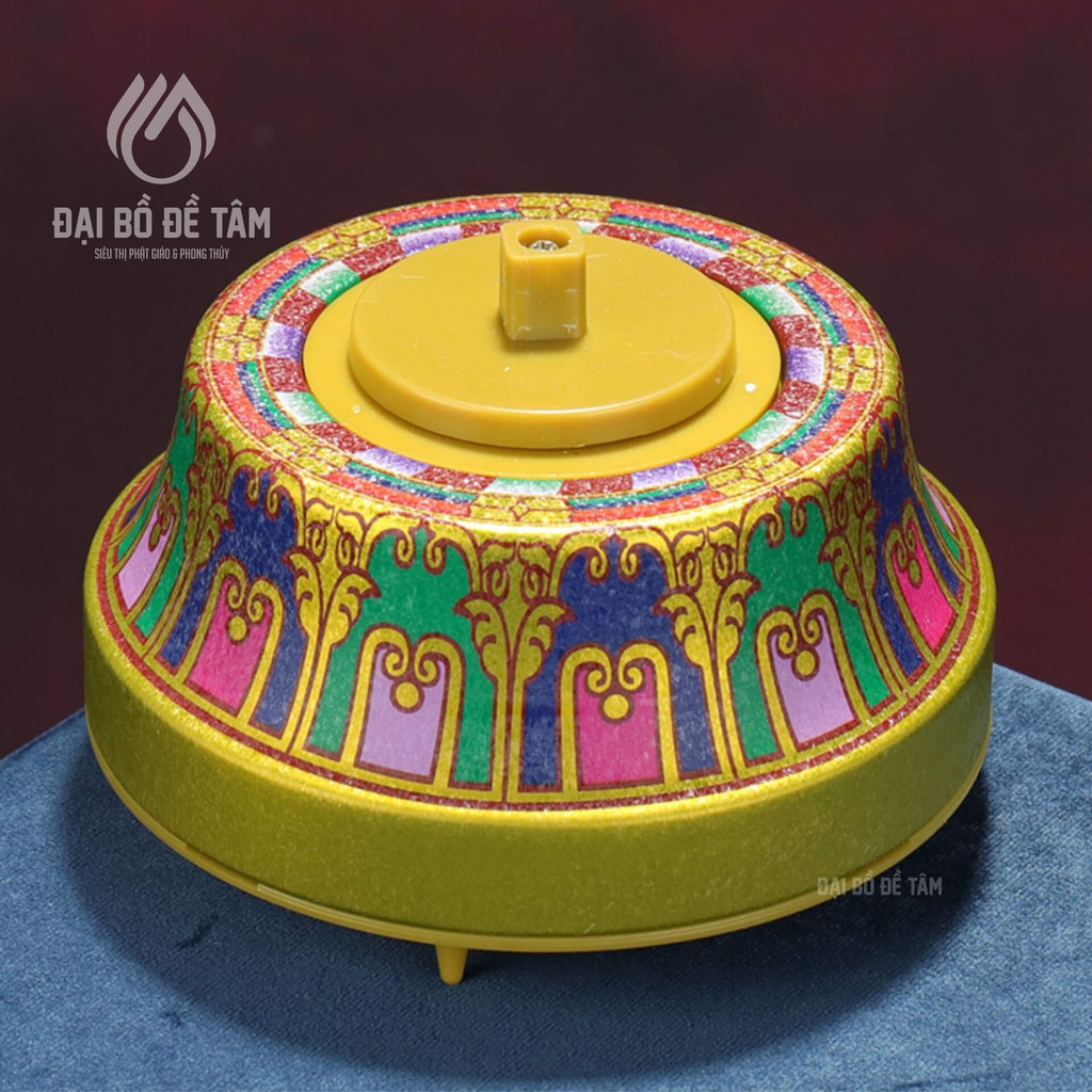 Kinh Luân Điện Xoay Tự Động Có Nhạc Thần Chú Om Mani [30cm Màu Đỏ] - Quy cách đóng gói cẩn trọng và phụ kiện kèm theo - Siêu Thị Đại Bồ Đề Tâm