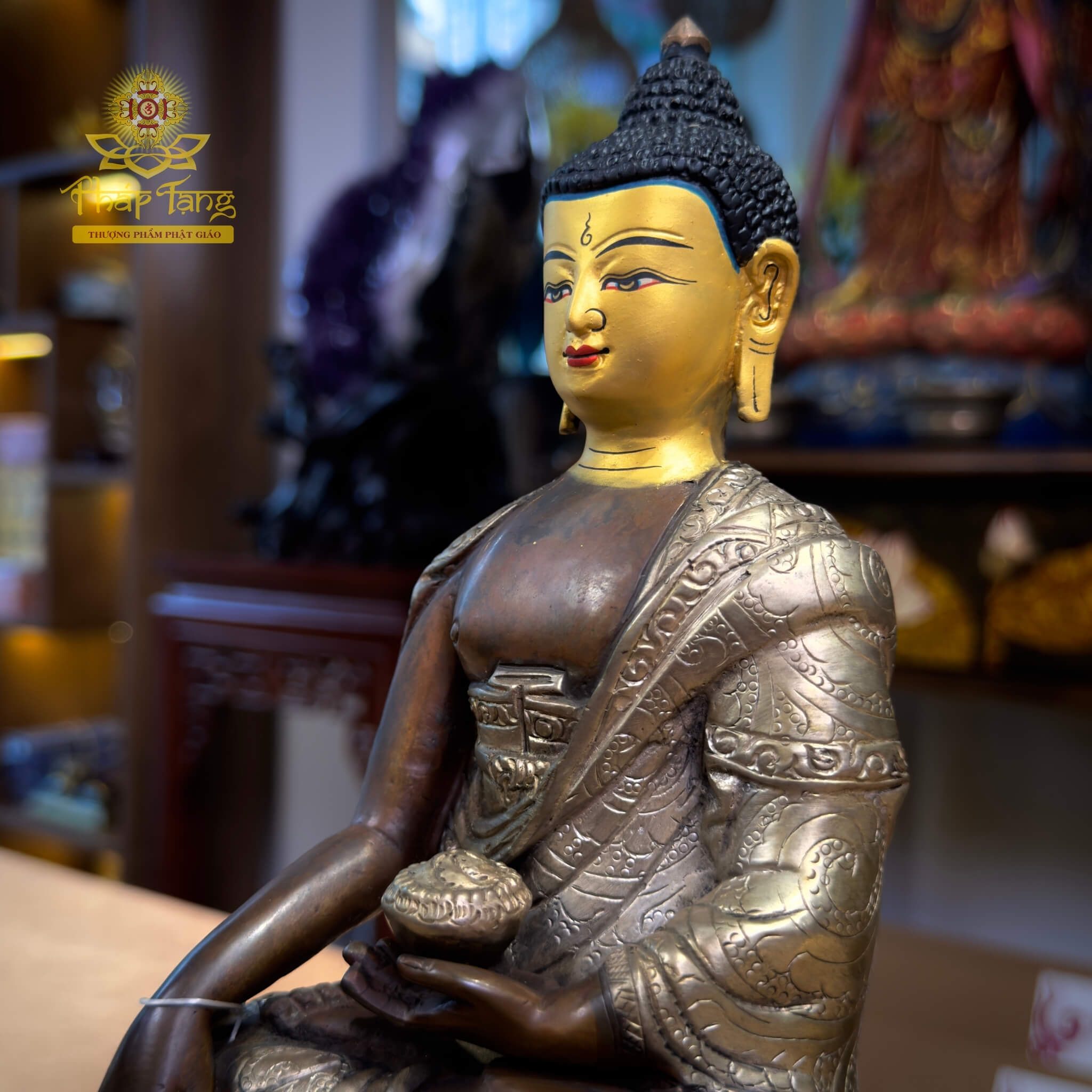 Thánh Tượng Bổn Sư Thích Ca Mâu Ni Phật Đồng Nepal 22cm