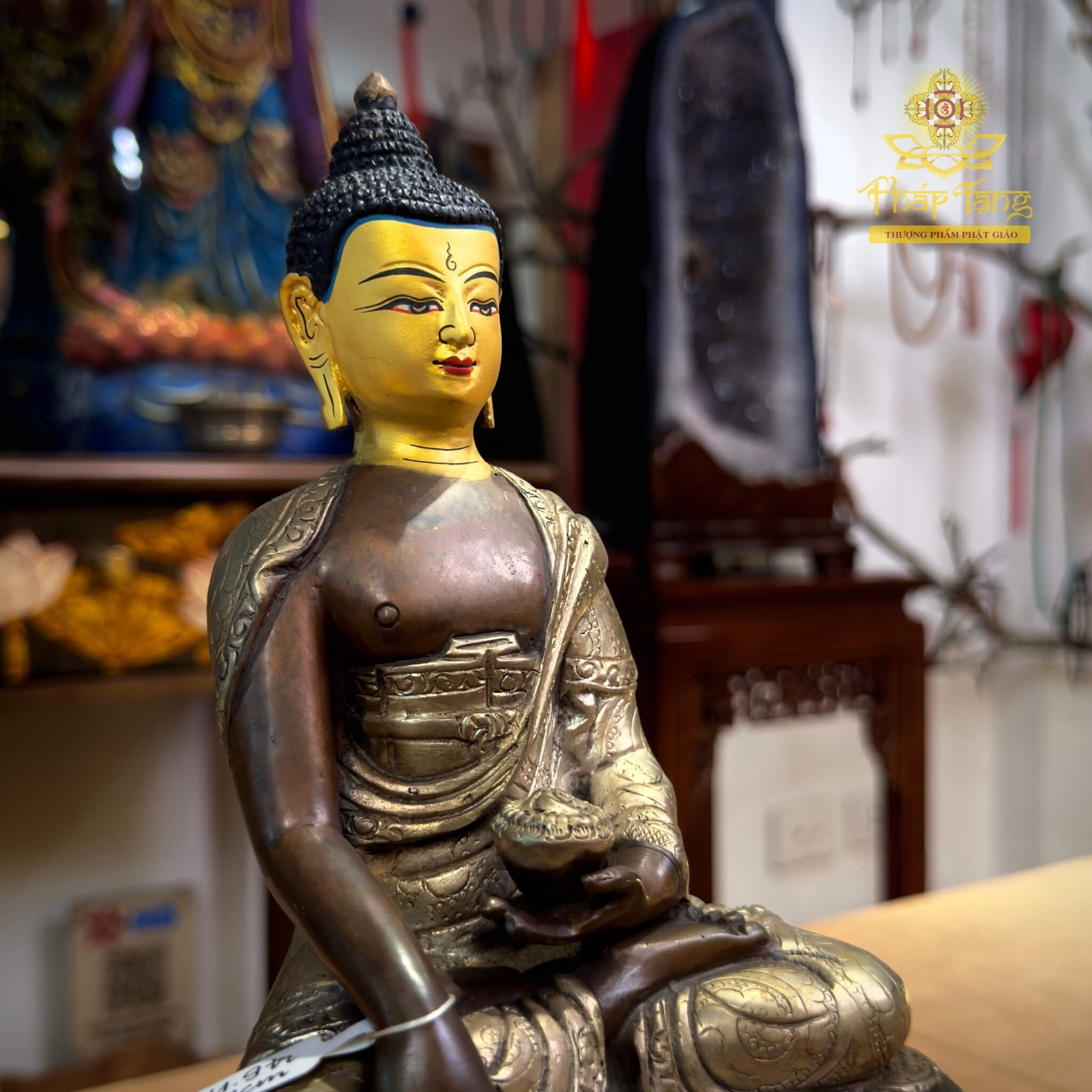 Thánh Tượng Bổn Sư Thích Ca Mâu Ni Phật Đồng Nepal 22cm