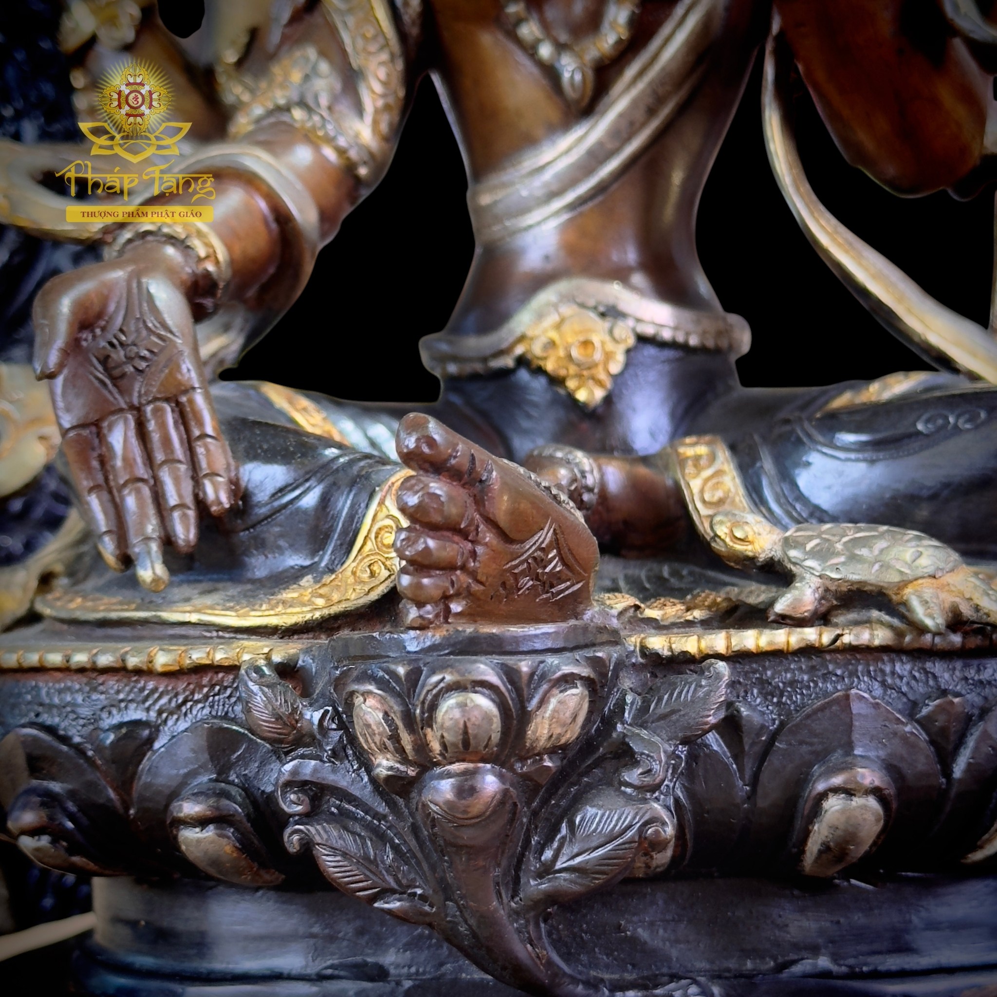 Thánh Tượng Cát Tường Thiên Nữ Bồ Tát (Lakshmi) Đồng Nepal 32cm