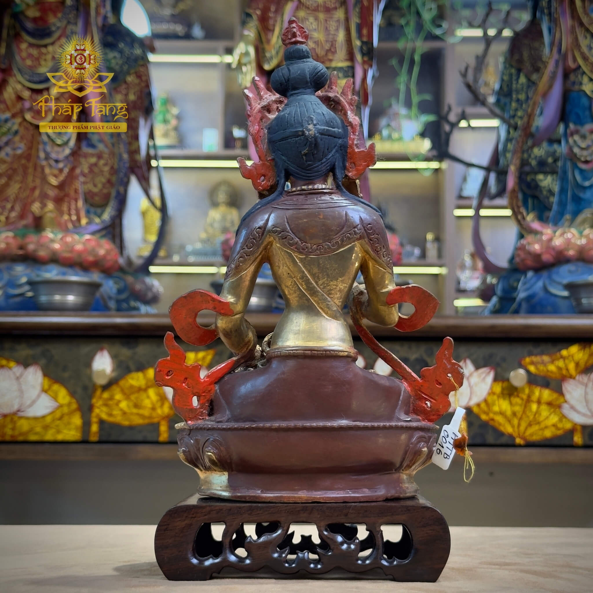 Thánh Tượng Đức Kim Cương Tát Đỏa Đồng Mạ Vàng Nepal 23cm