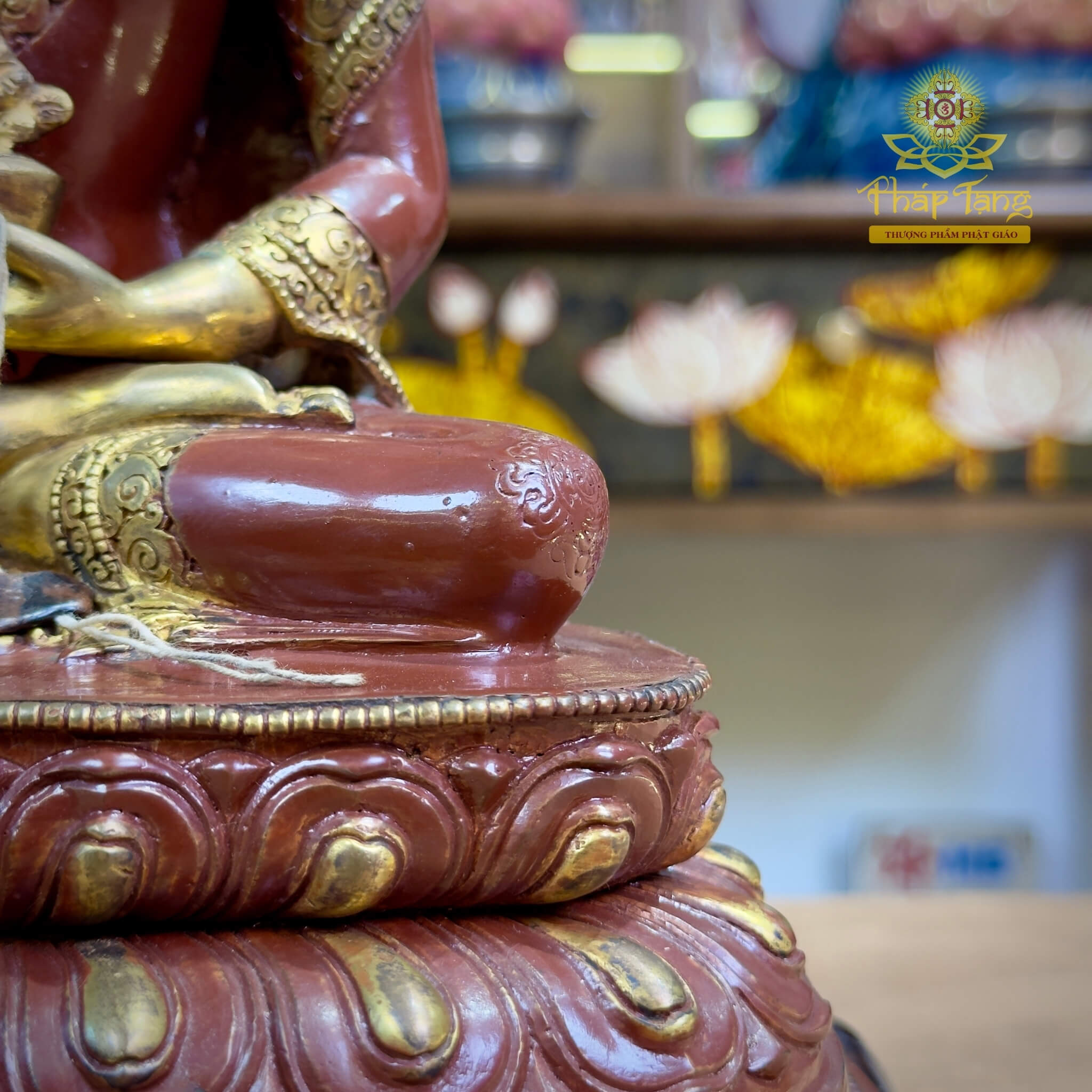 Thánh Tượng Đức Phật Dược Sư Đặc Biệt Đồng Mạ Vàng Nepal 23cm