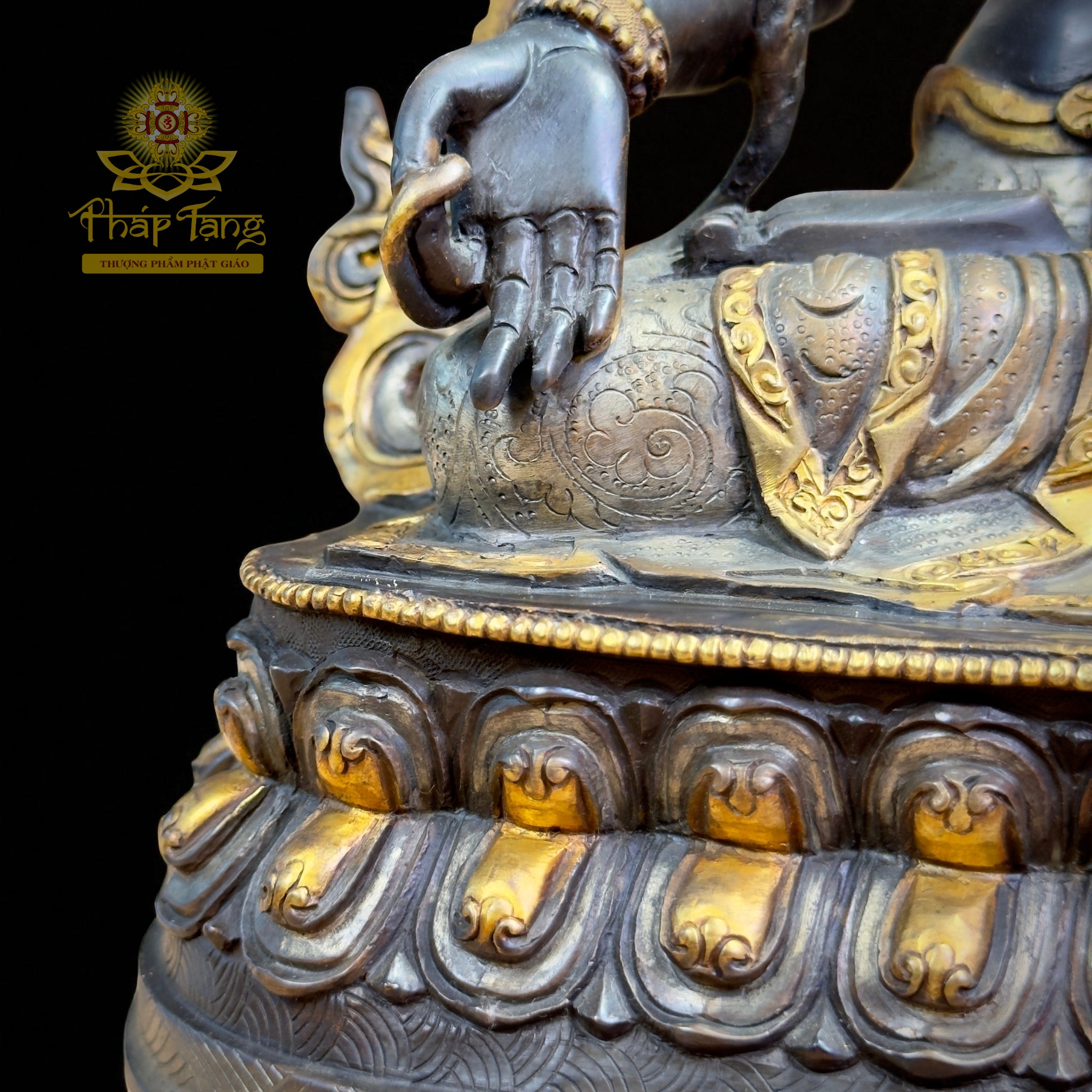 Thánh Tượng Đức Tara Trắng Bạch Độ Mẫu Đồng Mạ Vàng Nepal 34cm