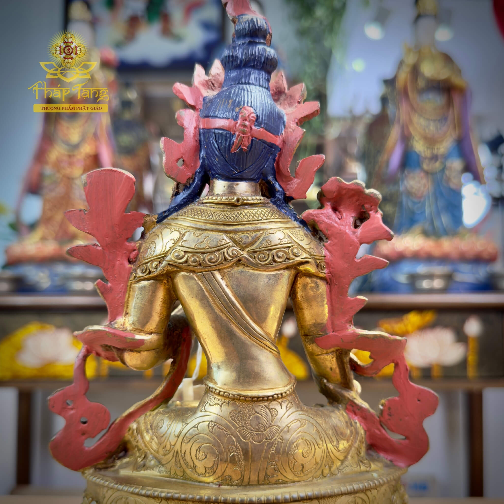 Thánh Tượng Đức Tara Trắng Đồng Vàng 24K 22cm Nepal