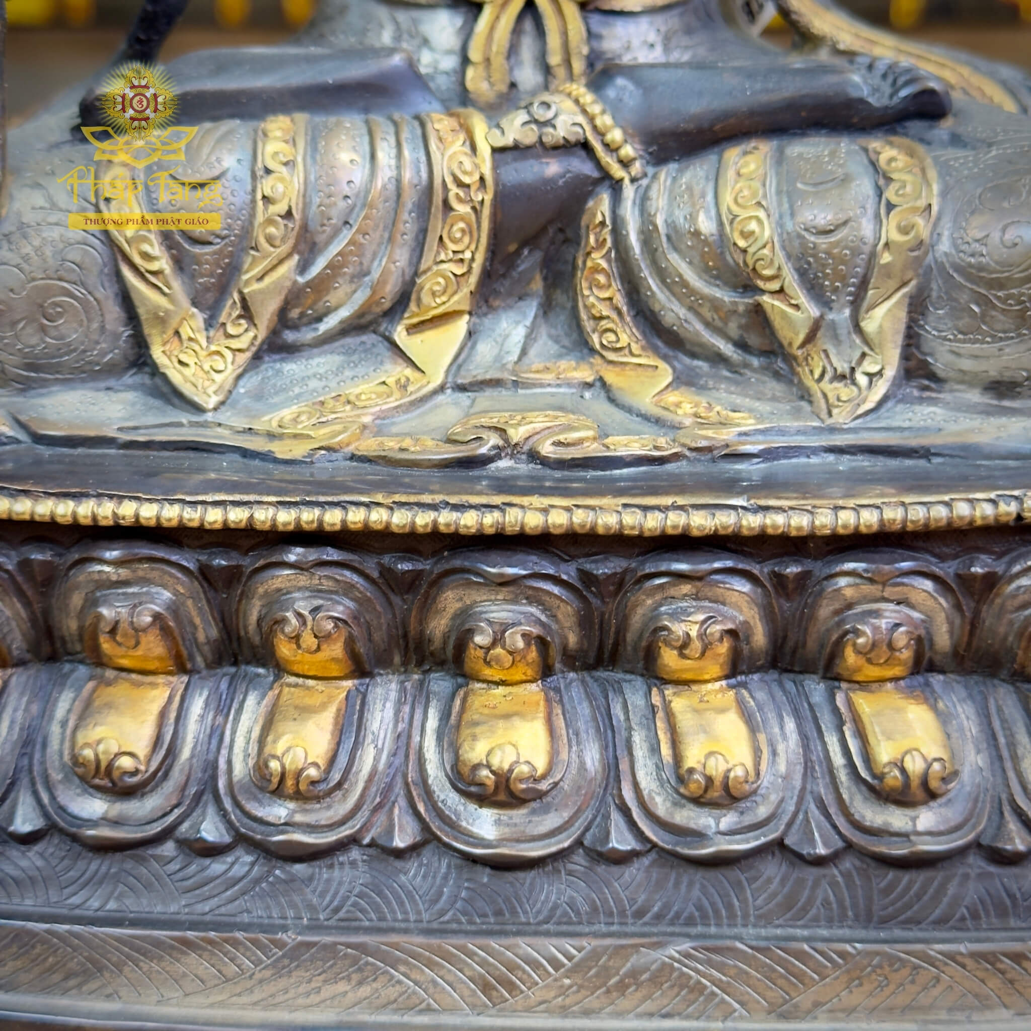 Thánh Tượng Đức Tara Trắng Bạch Độ Mẫu Đồng Mạ Vàng Nepal 34cm