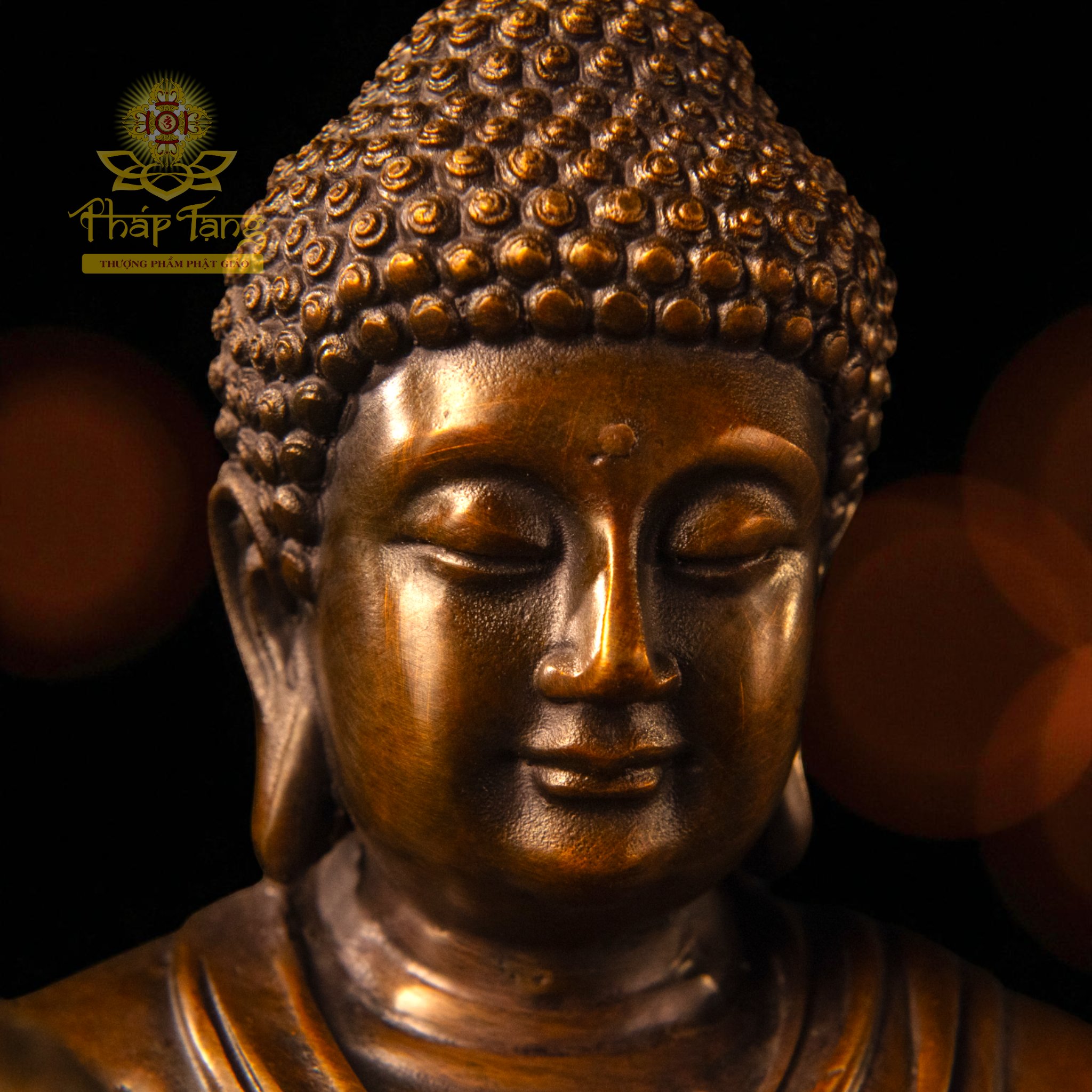 Thánh Tượng Phật Thích Ca Niêm Hoa Vi Tiếu Bằng Đồng 40CM (Tâm Ấn Thiền Tông)