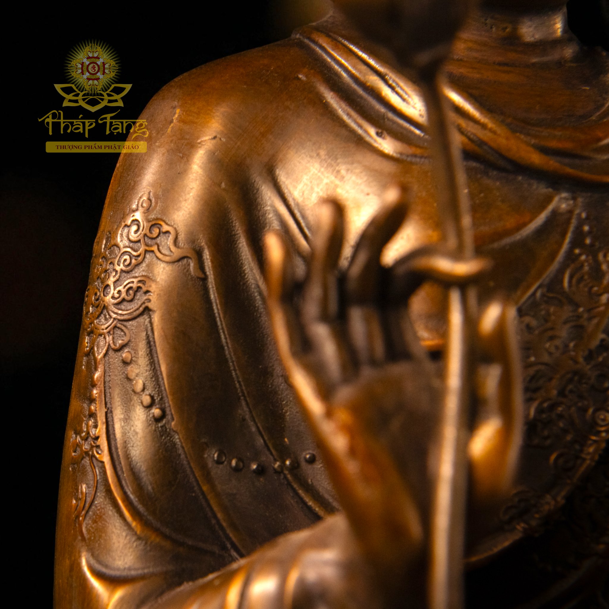 Thánh Tượng Phật Thích Ca Niêm Hoa Vi Tiếu Bằng Đồng 40CM (Tâm Ấn Thiền Tông)