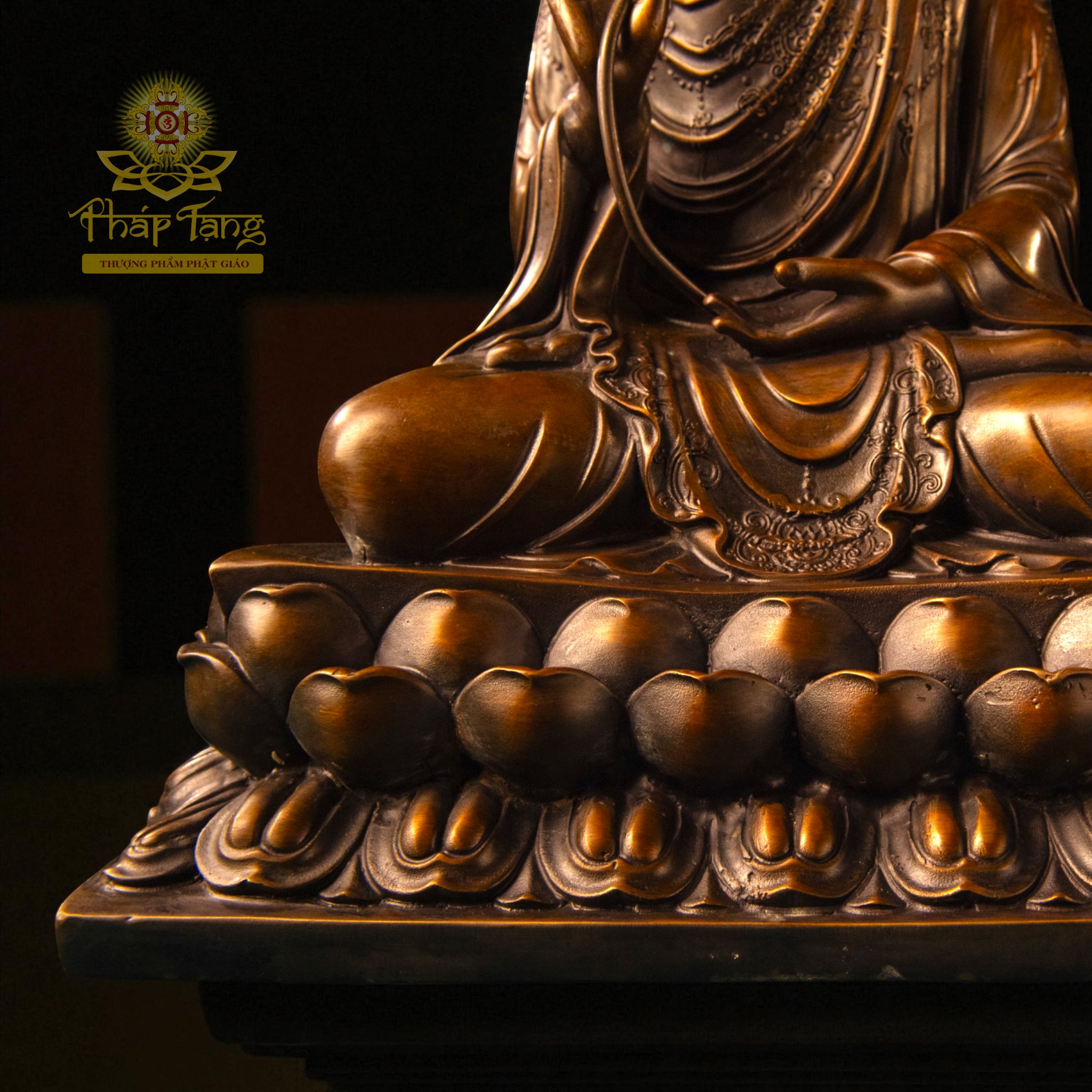 Thánh Tượng Phật Thích Ca Niêm Hoa Vi Tiếu Bằng Đồng 40CM (Tâm Ấn Thiền Tông)