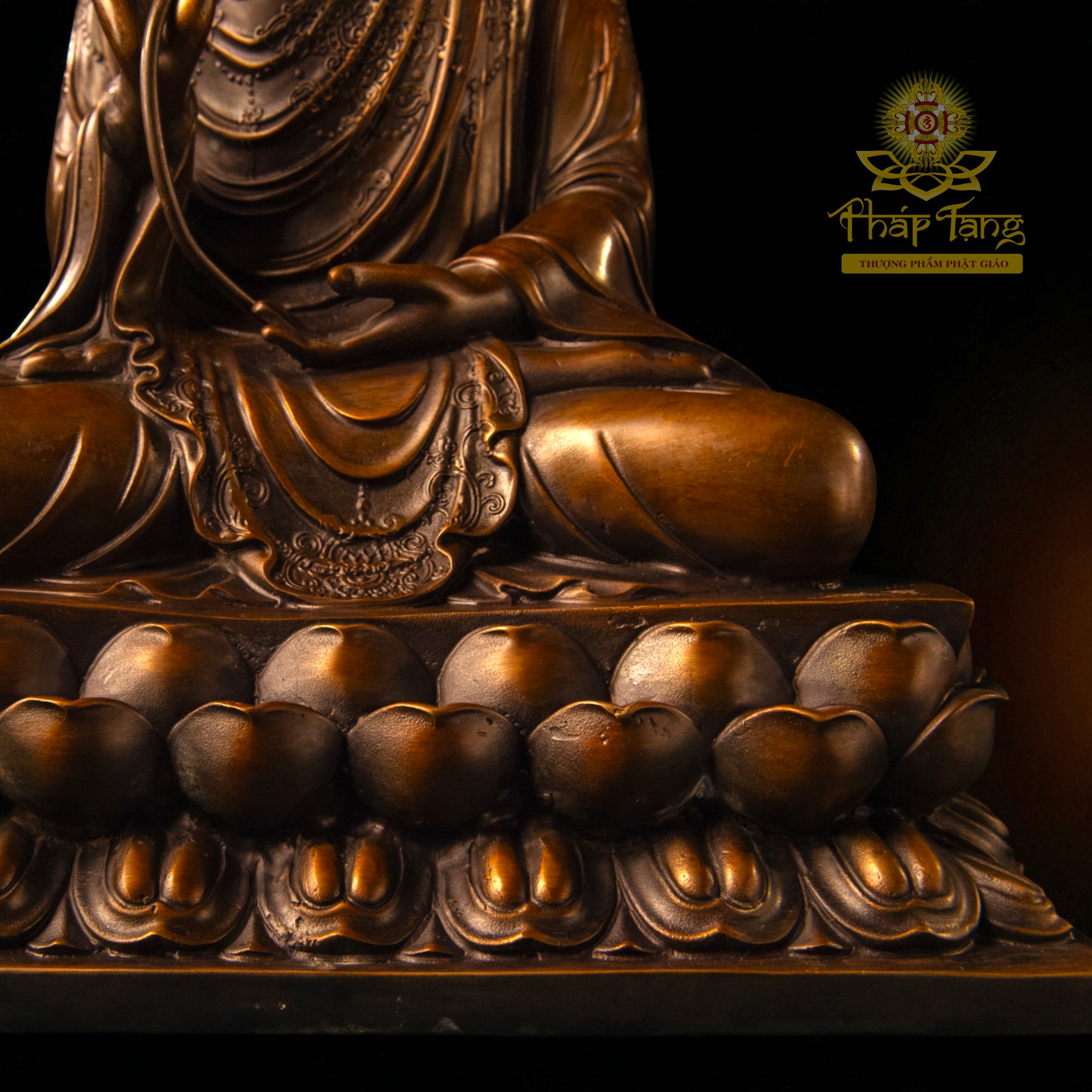 Thánh Tượng Phật Thích Ca Niêm Hoa Vi Tiếu Bằng Đồng 40CM (Tâm Ấn Thiền Tông)