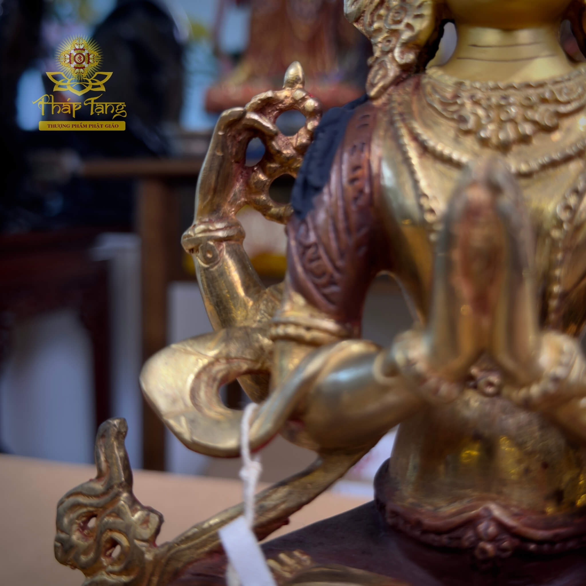 Thánh Tượng Quan Âm Tứ Thủ Đồng Mạ Vàng Nepal 23cm