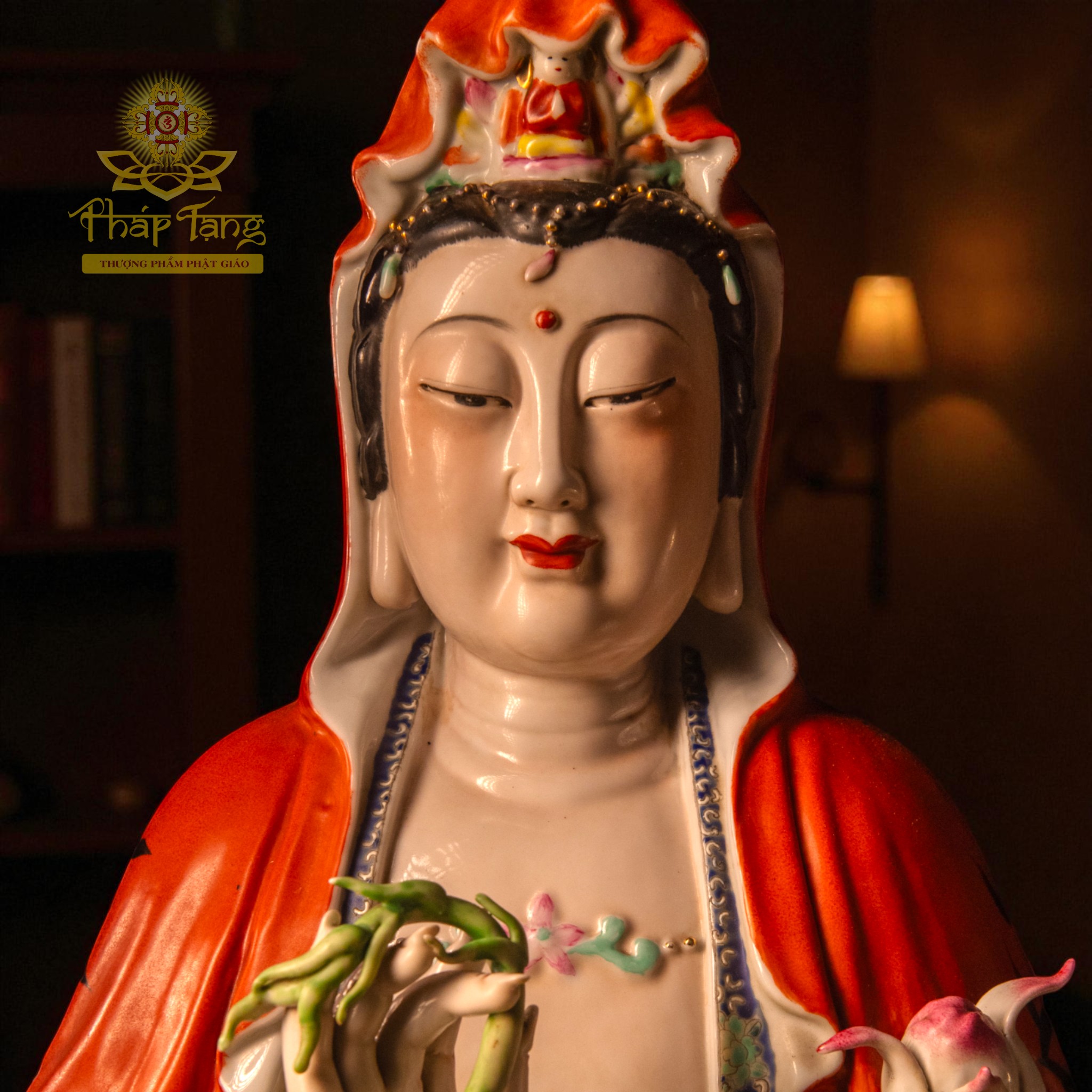 Thánh Tượng Quan Thế Âm Bồ Tát Gốm Xưa Trung Quốc Sưu Tầm 70CM