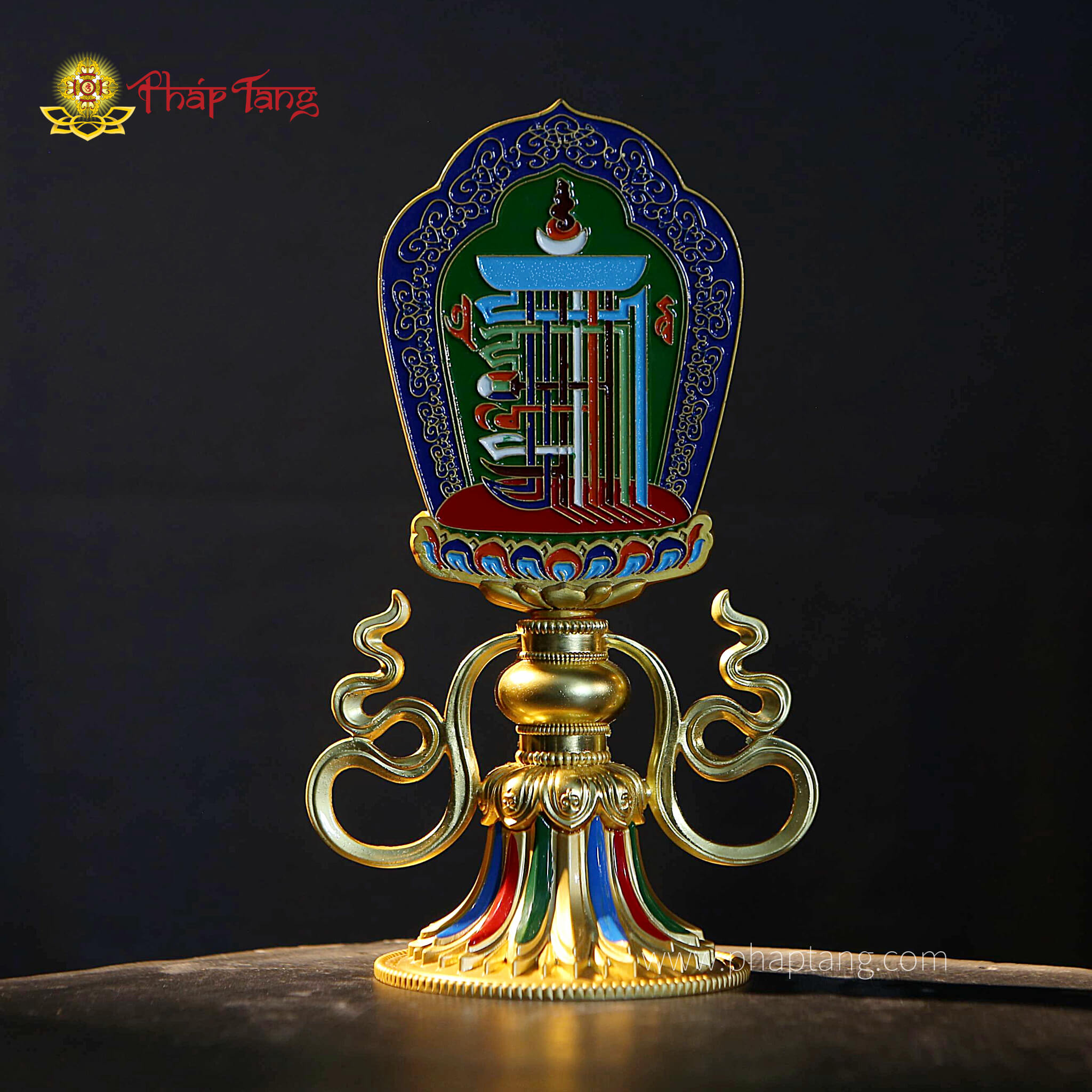 THẬP TỰ TẠI KARACHAKRA ĐỒNG ĐẾ NGŨ SẮC 22CM