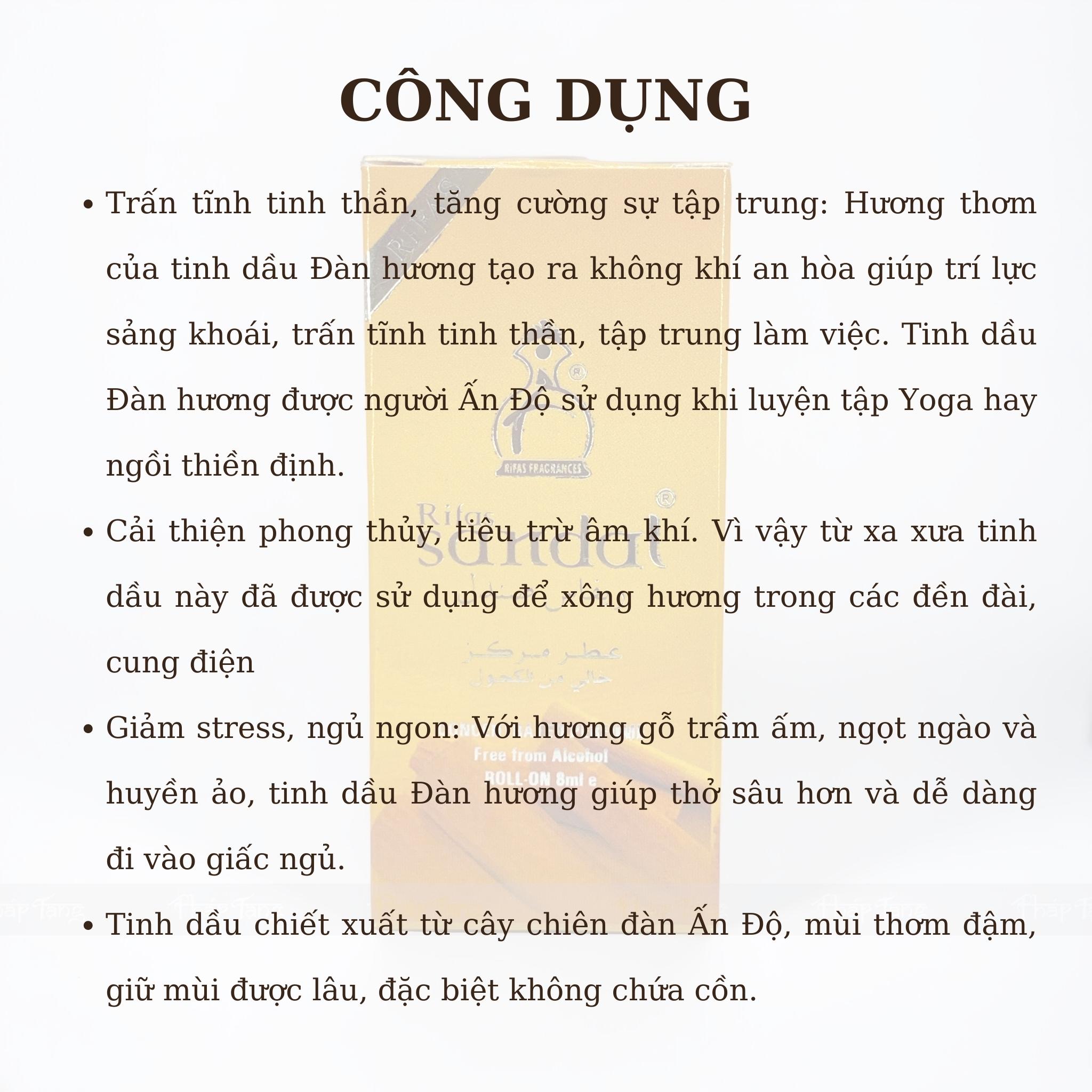 TINH DẦU CHIÊN ĐÀN ẤN ĐỘ RIFAS 8ML