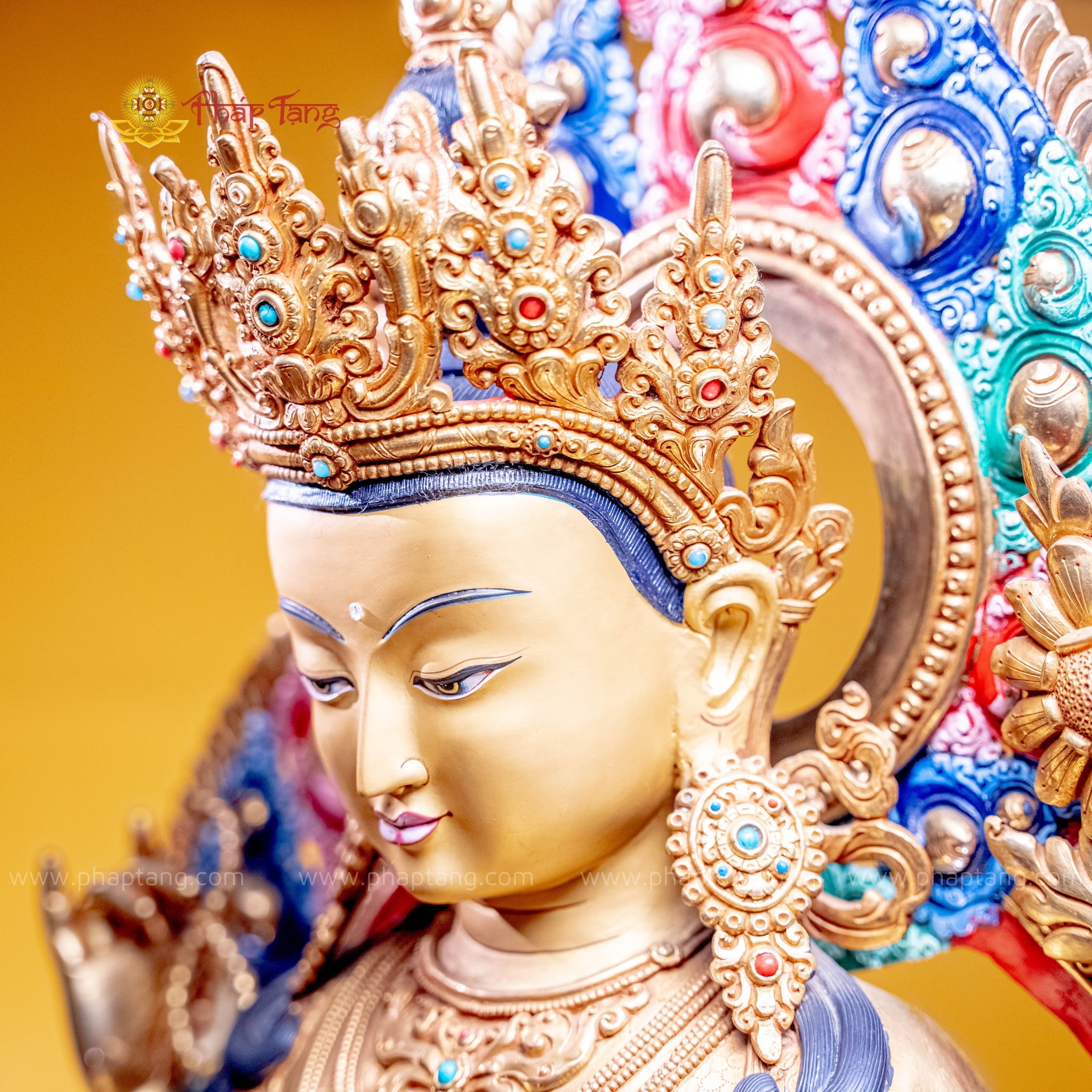 TÔN TƯỢNG BỒ TÁT QUAN ÂM TỨ THỦ NEPAL ĐỒNG CAO CẤP