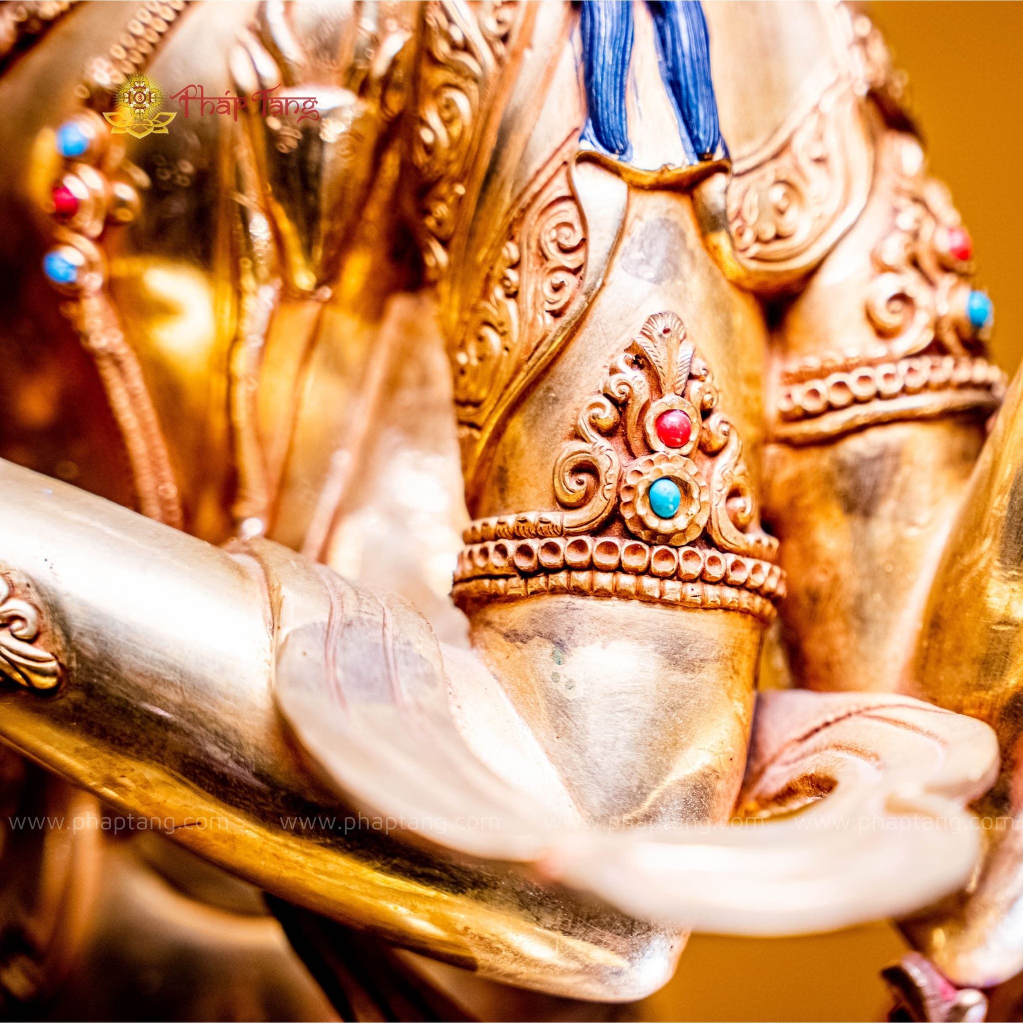 TÔN TƯỢNG BỒ TÁT QUAN ÂM TỨ THỦ NEPAL ĐỒNG CAO CẤP