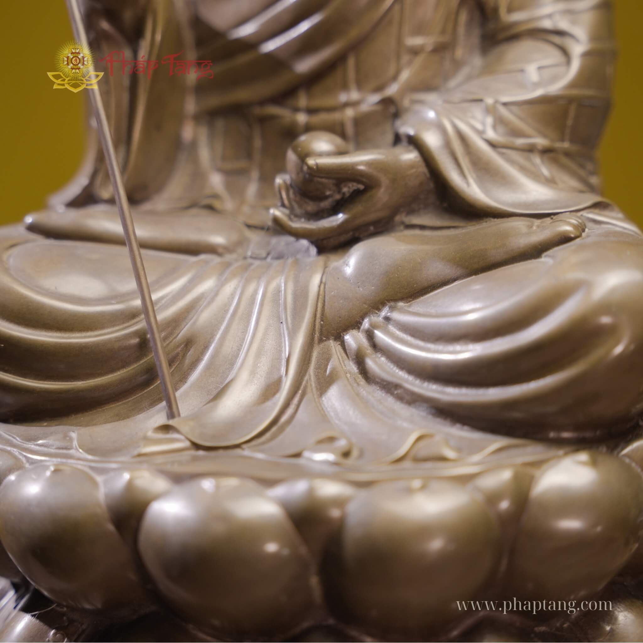 BỒ TÁT ĐỊA TẠNG ĐỒNG-DÁNG NGỒI 42CM