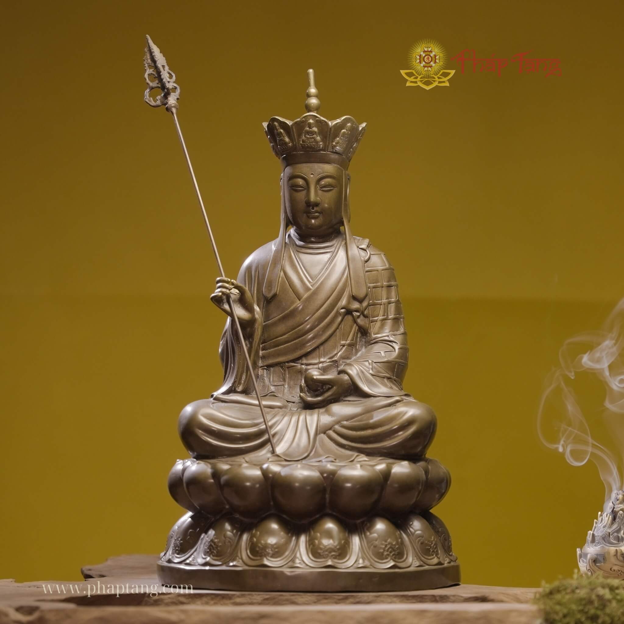 BỒ TÁT ĐỊA TẠNG ĐỒNG-DÁNG NGỒI 42CM