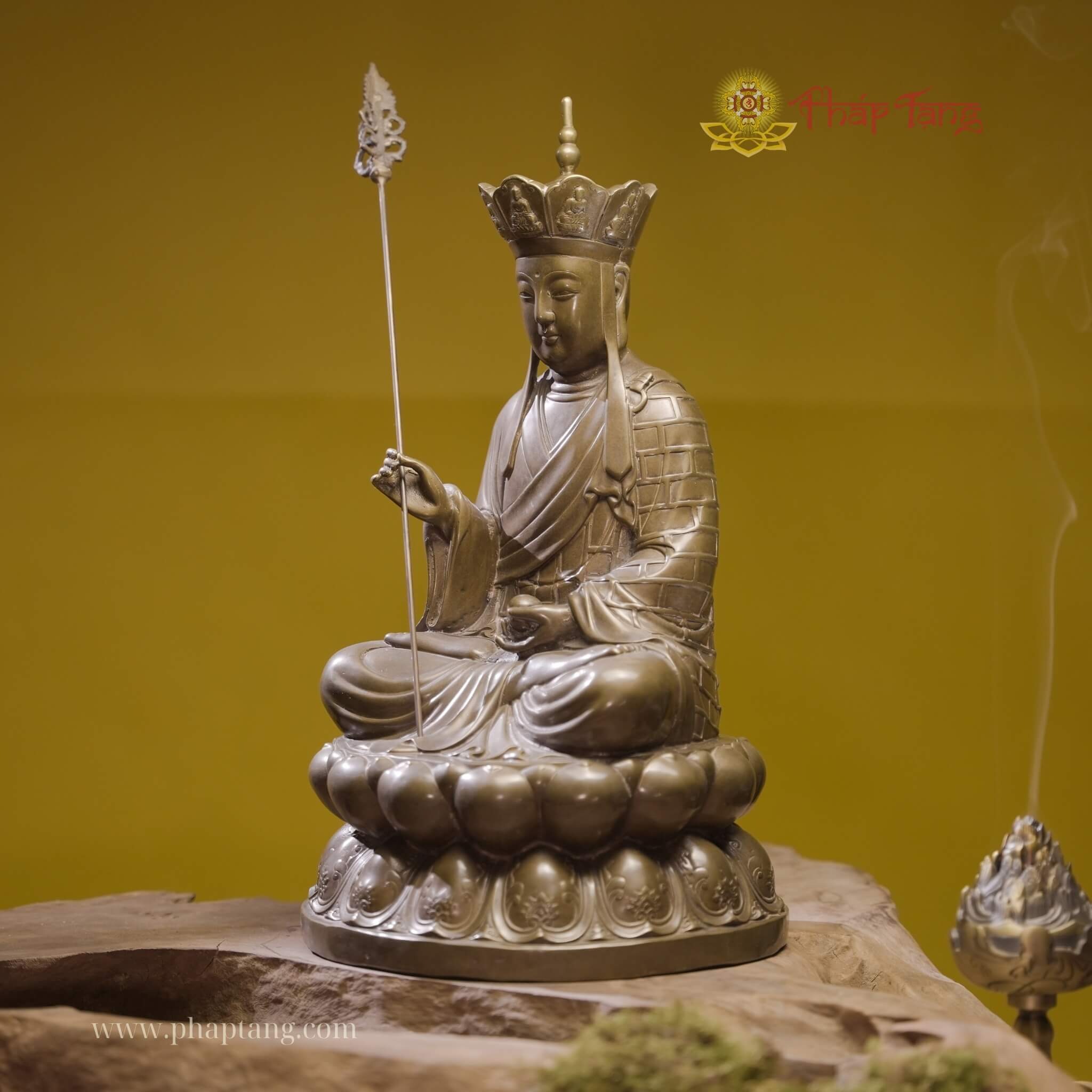 BỒ TÁT ĐỊA TẠNG ĐỒNG-DÁNG NGỒI 42CM