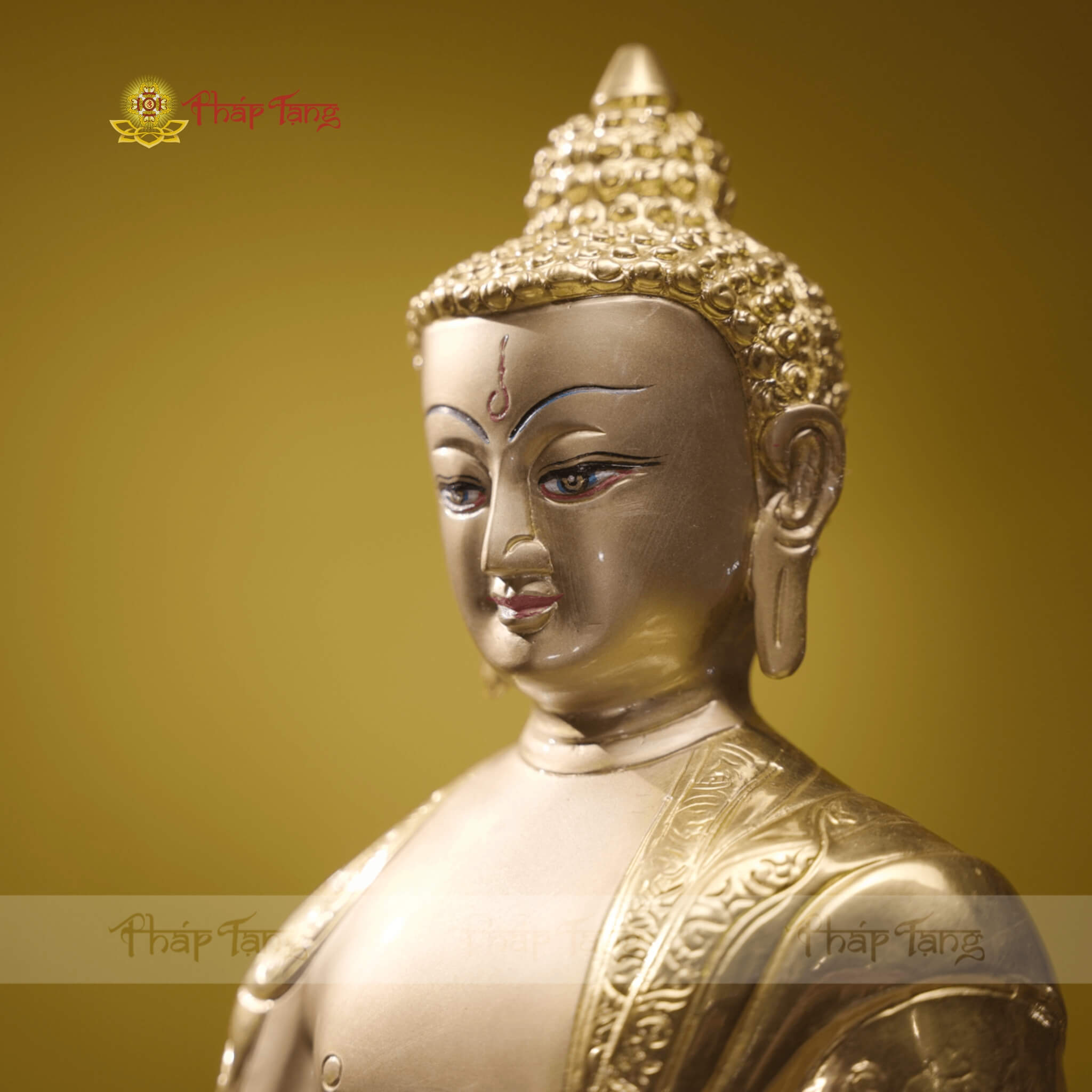 TÔN TƯỢNG ĐỨC BỔN SƯ ẤN ĐỘ DÁT VÀNG 9999 36CM