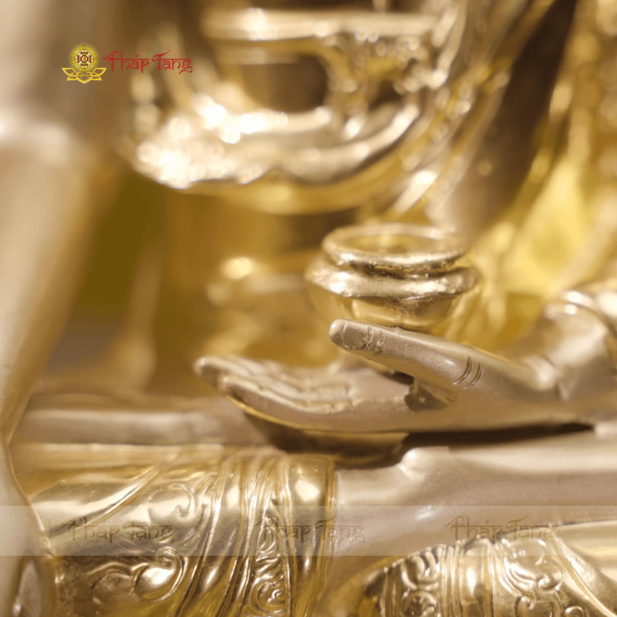 TÔN TƯỢNG ĐỨC BỔN SƯ ẤN ĐỘ DÁT VÀNG 9999 36CM