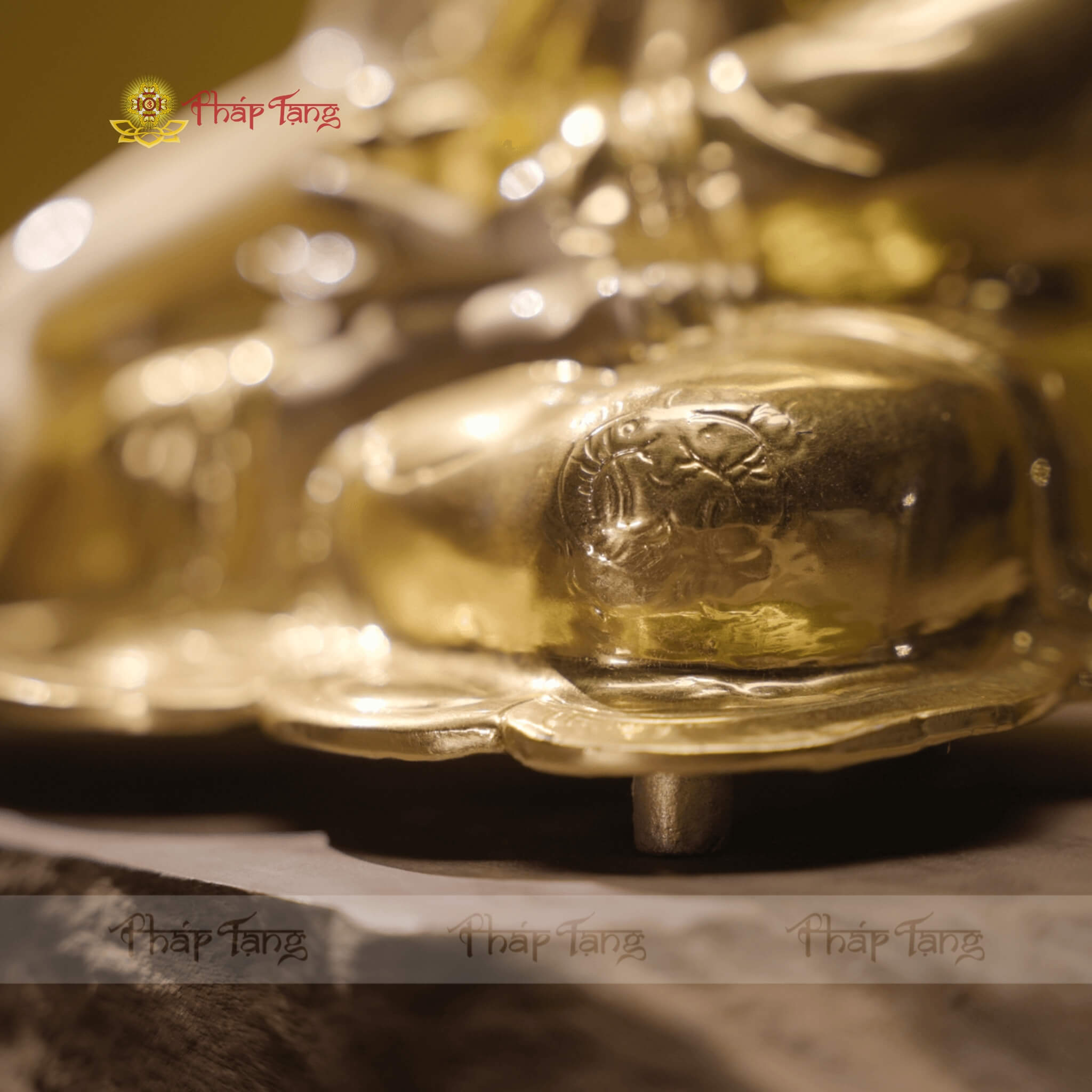 TÔN TƯỢNG ĐỨC BỔN SƯ ẤN ĐỘ DÁT VÀNG 9999 36CM