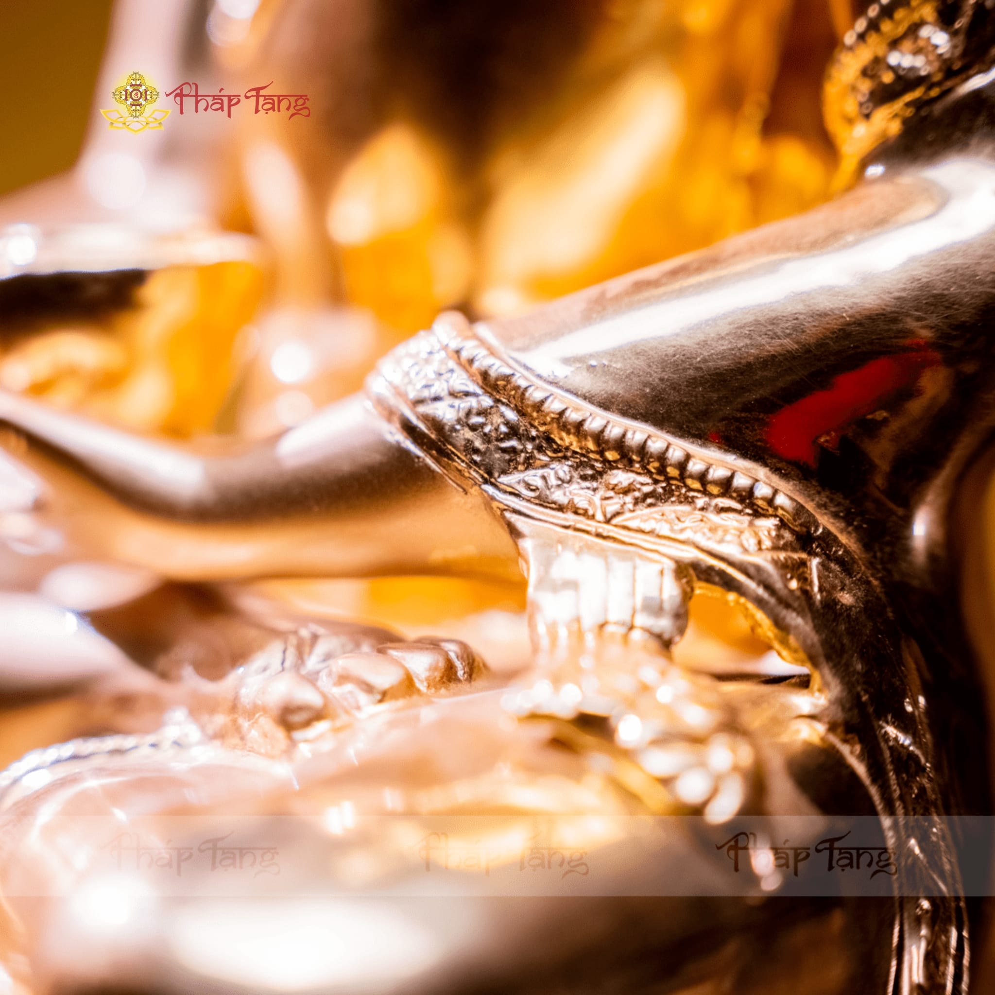 Thánh Tượng Bổn Sư Thích Ca (55cm) - Pháp Bảo Đồng Dát Vàng 9999 Từ Ấn Độ