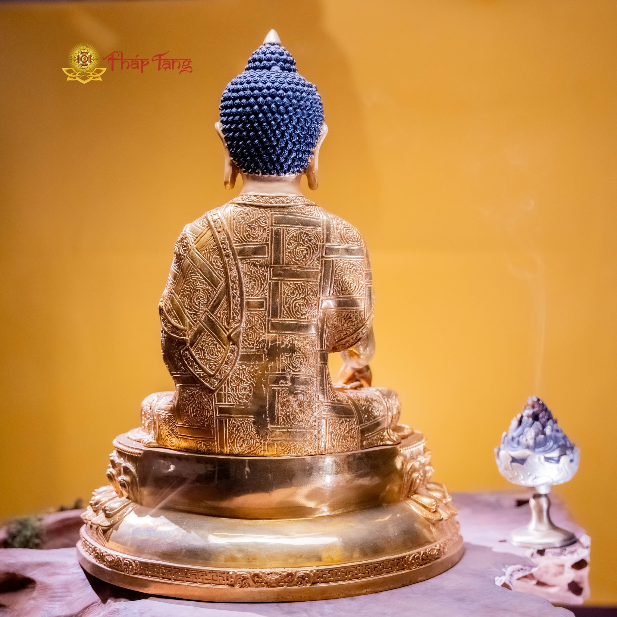 TÔN TƯỢNG ĐỨC BỔN SƯ NEPAL ĐỒNG MẠ VÀNG 50CM