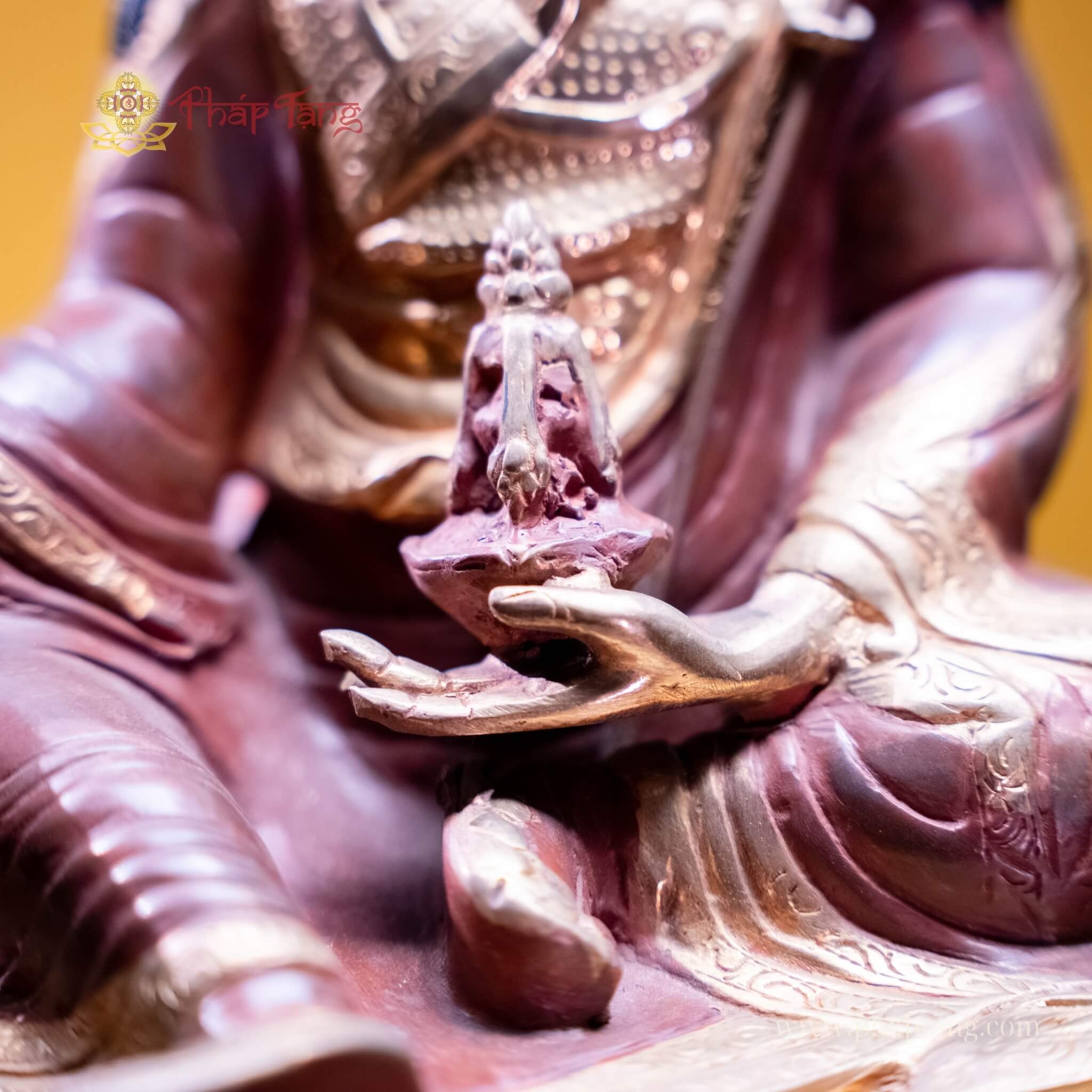 ĐỨC LIÊN HOA SANH ĐỒNG SƠN NÂU NEPAL 35CM