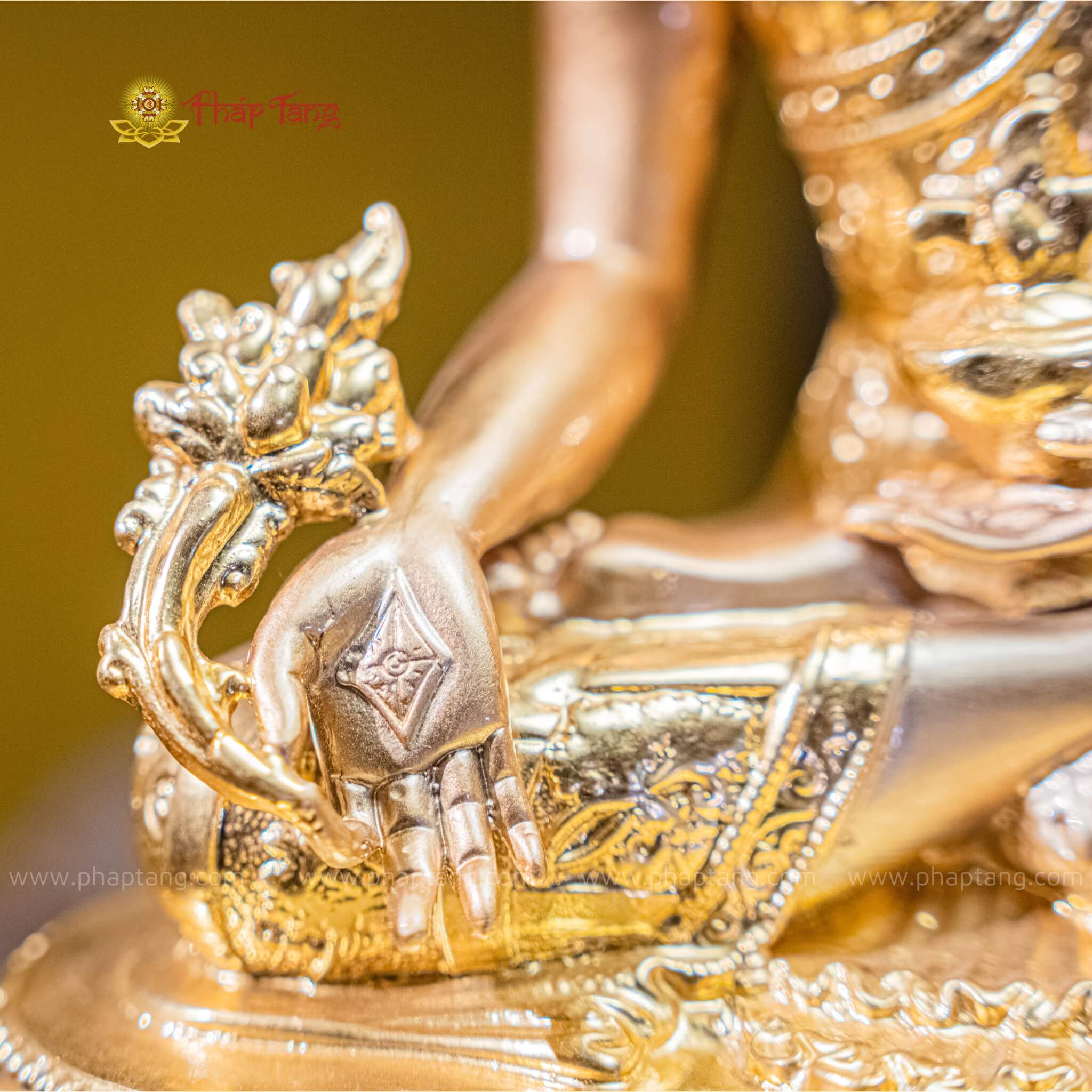 TÔN TƯỢNG ĐỨC PHẬT DƯỢC SƯ ĐỒNG VN DÁT VÀNG 9999 30CM