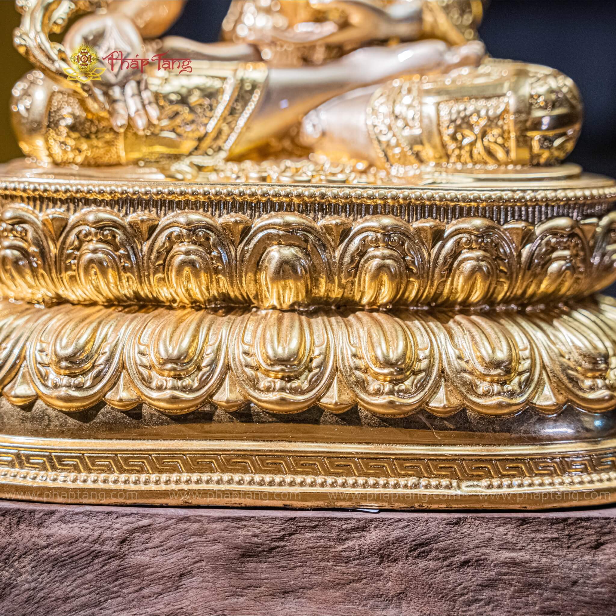 TÔN TƯỢNG ĐỨC PHẬT DƯỢC SƯ ĐỒNG VN DÁT VÀNG 9999 30CM