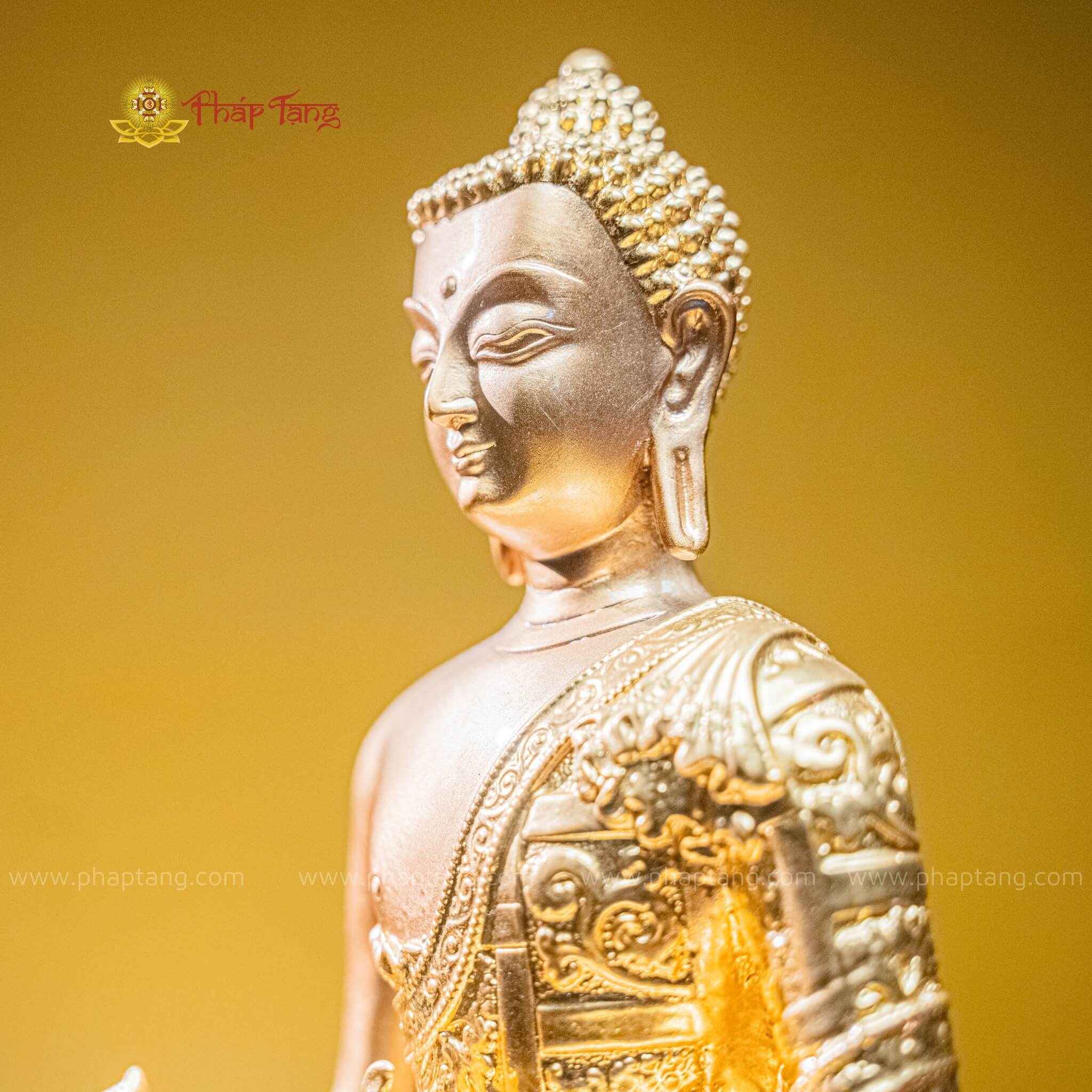 TÔN TƯỢNG ĐỨC PHẬT DƯỢC SƯ ĐỒNG VN DÁT VÀNG 9999 30CM