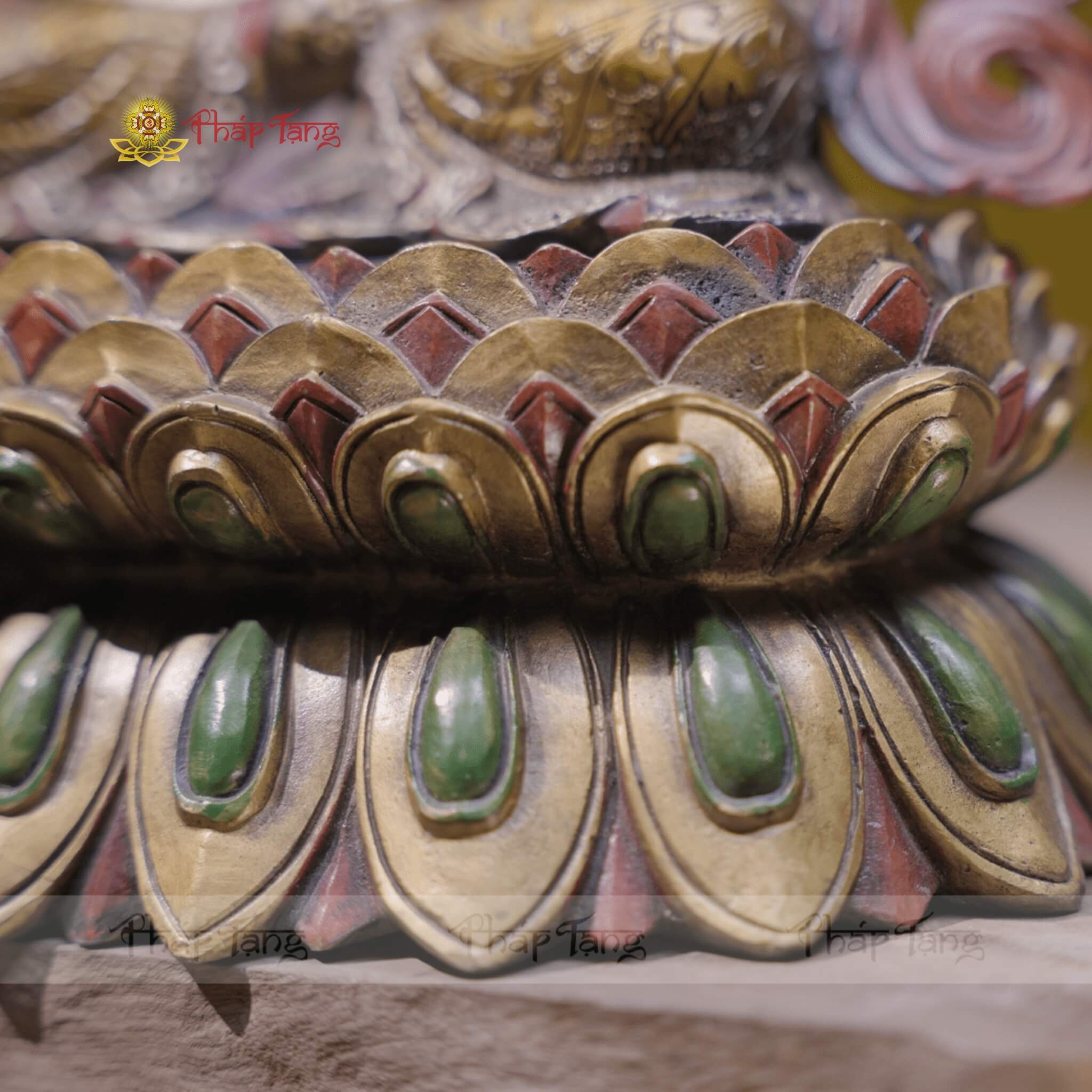 TÔN TƯỢNG ĐỨC QUAN ÂM TỨ THỦ ĐỒNG PHÁP LAM 32CM