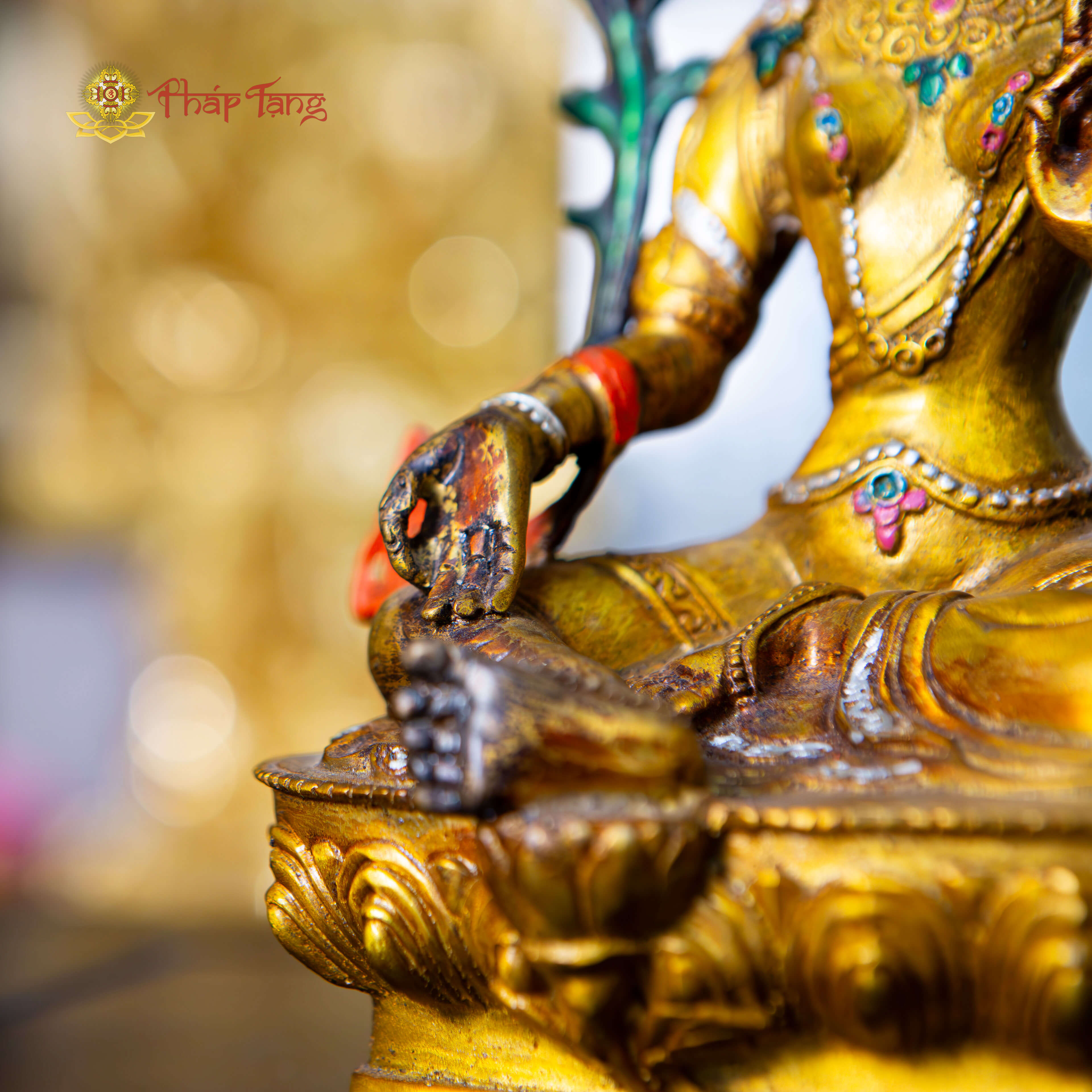 BỒ TÁT TARA XANH ĐỒNG PHÁP LAM CAO 23CM