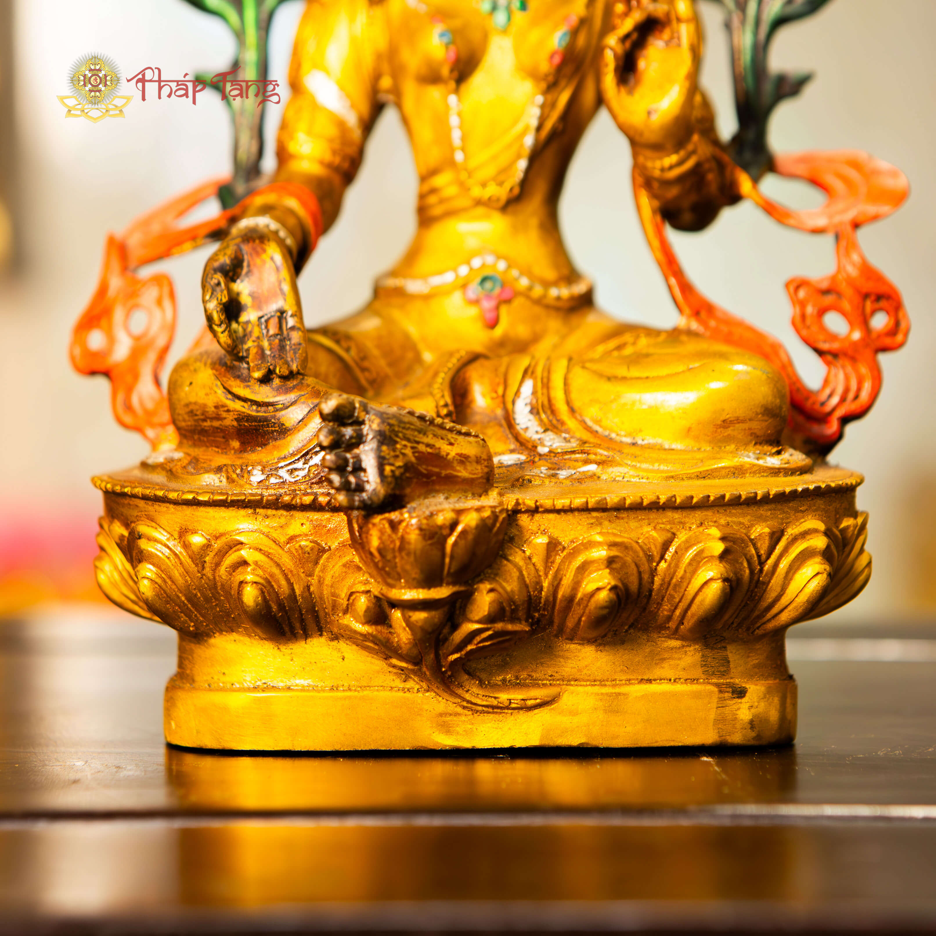 BỒ TÁT TARA XANH ĐỒNG PHÁP LAM CAO 23CM