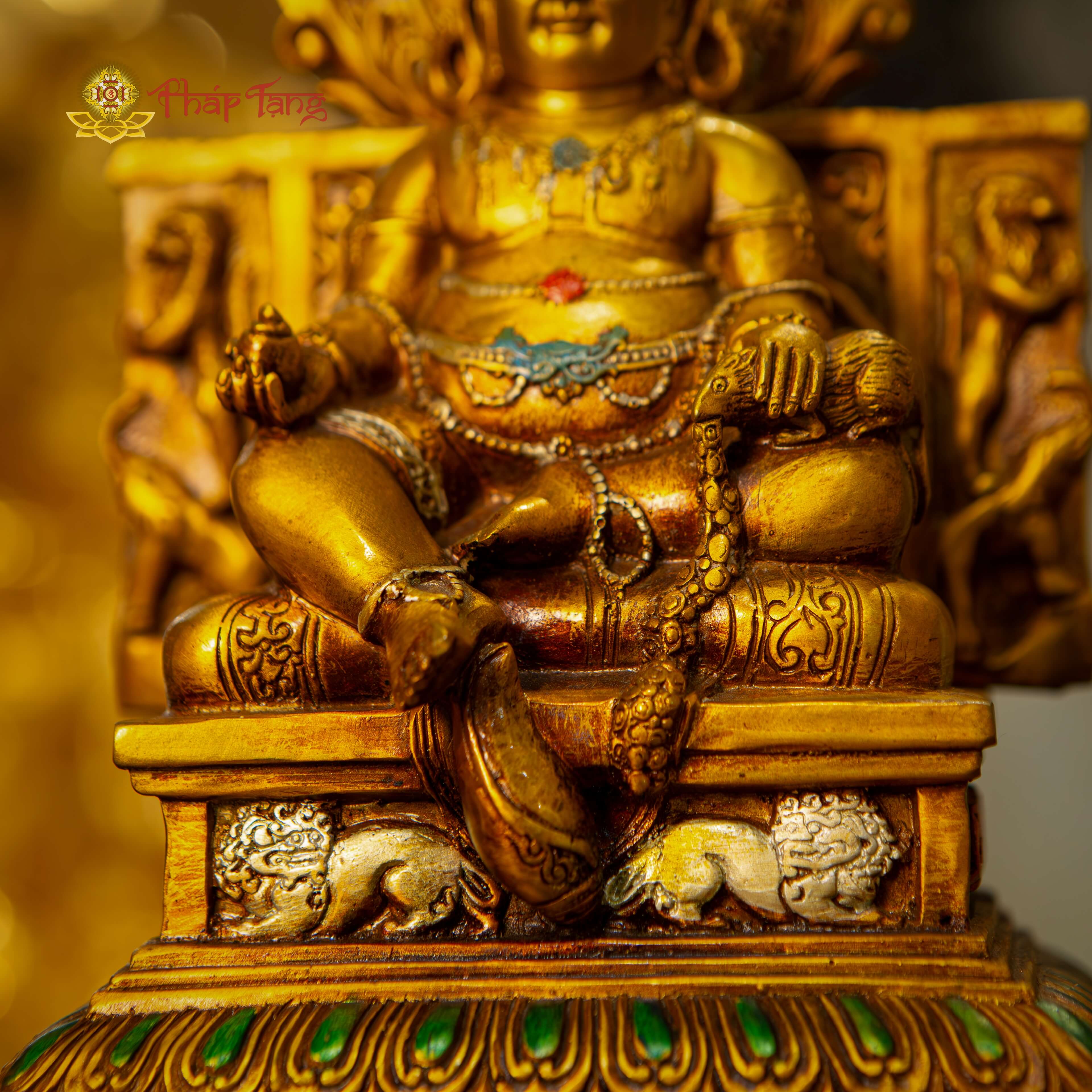 BỒ TÁT HOÀNG THẦN TÀI ĐỒNG PHÁP LAM CAO 27,5CM