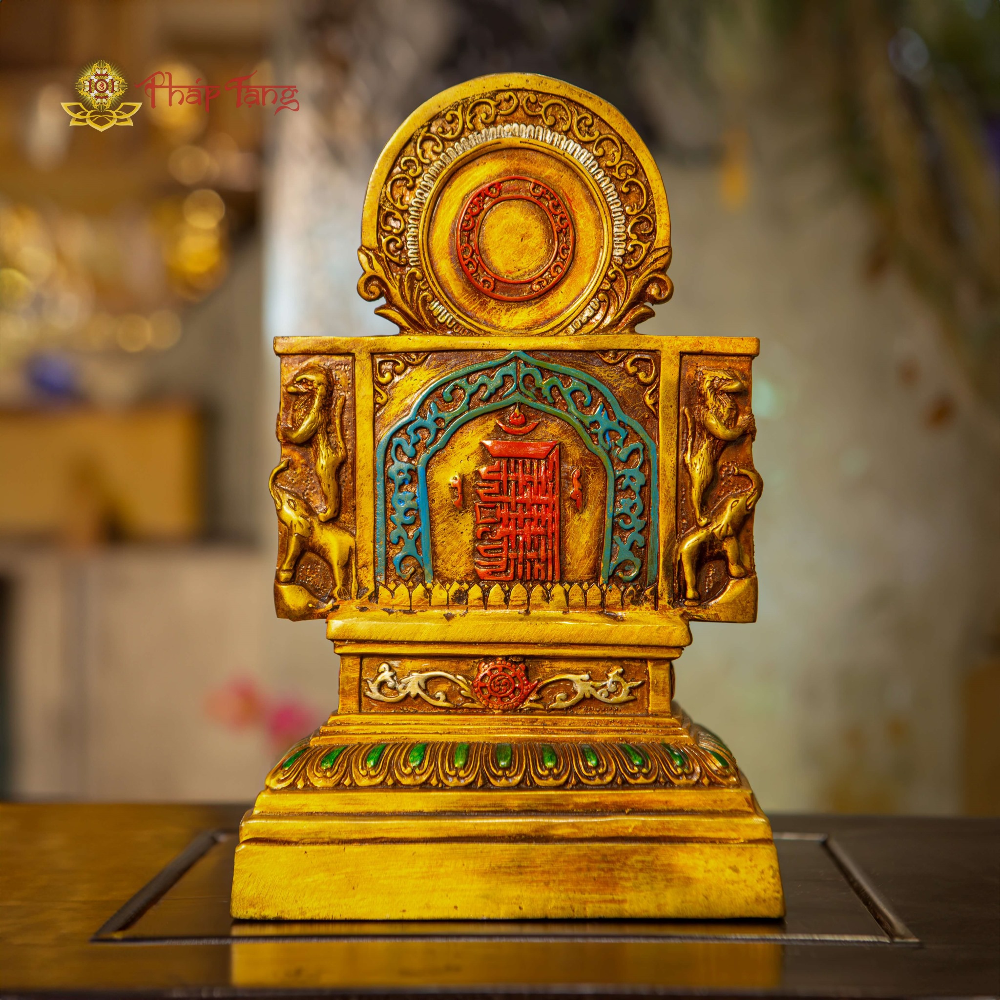 BỒ TÁT HOÀNG THẦN TÀI ĐỒNG PHÁP LAM CAO 27,5CM