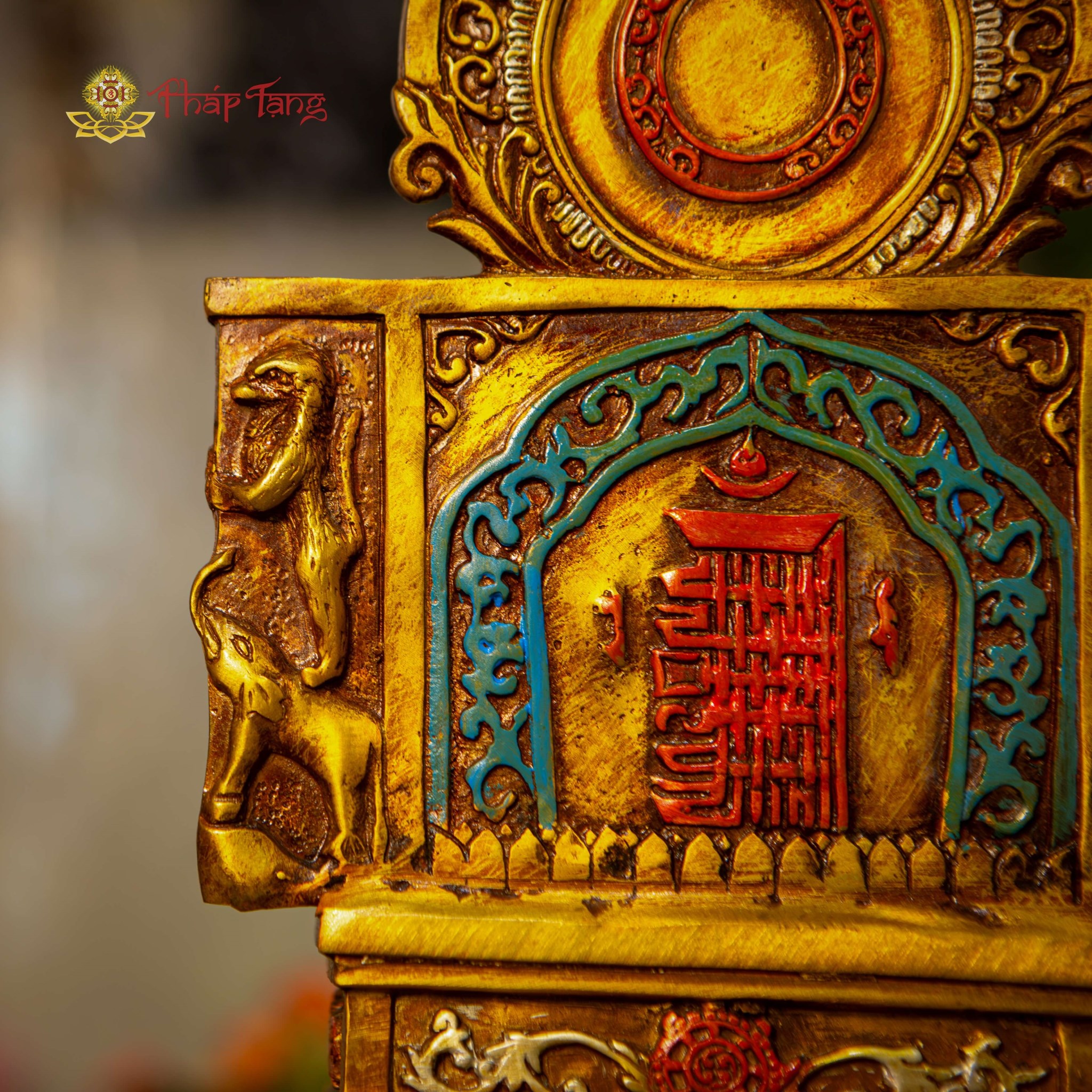 BỒ TÁT HOÀNG THẦN TÀI ĐỒNG PHÁP LAM CAO 27,5CM