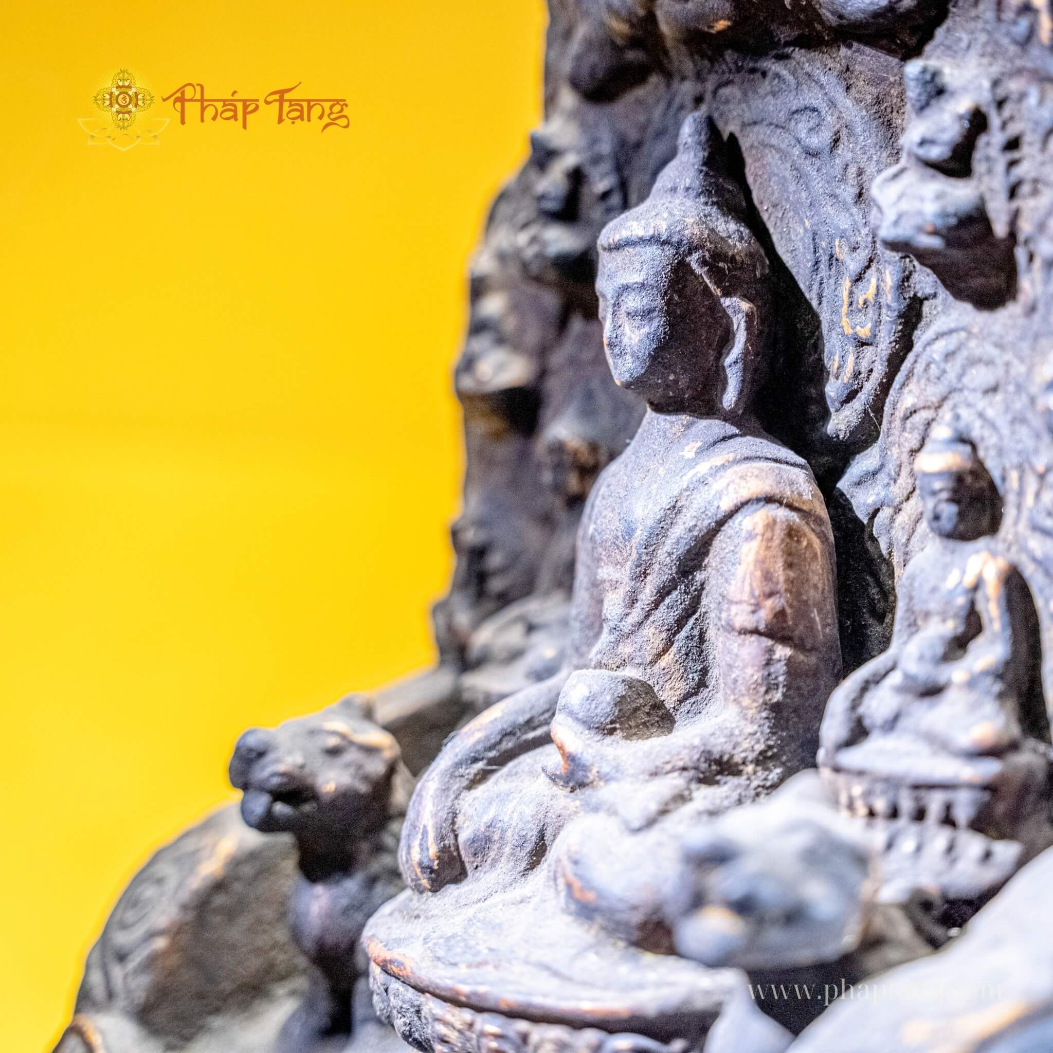 TƯỢNG PHẬT THÍCH CA MÂU NI GỖ XƯA NEPAL 40CM