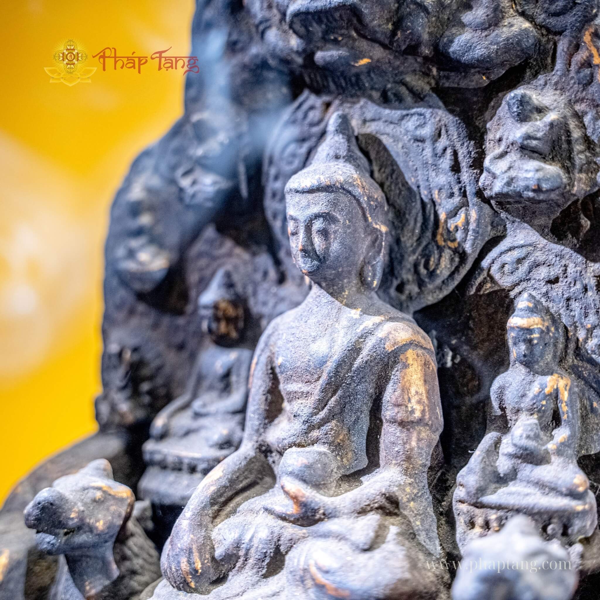 TƯỢNG PHẬT THÍCH CA MÂU NI GỖ XƯA NEPAL 40CM