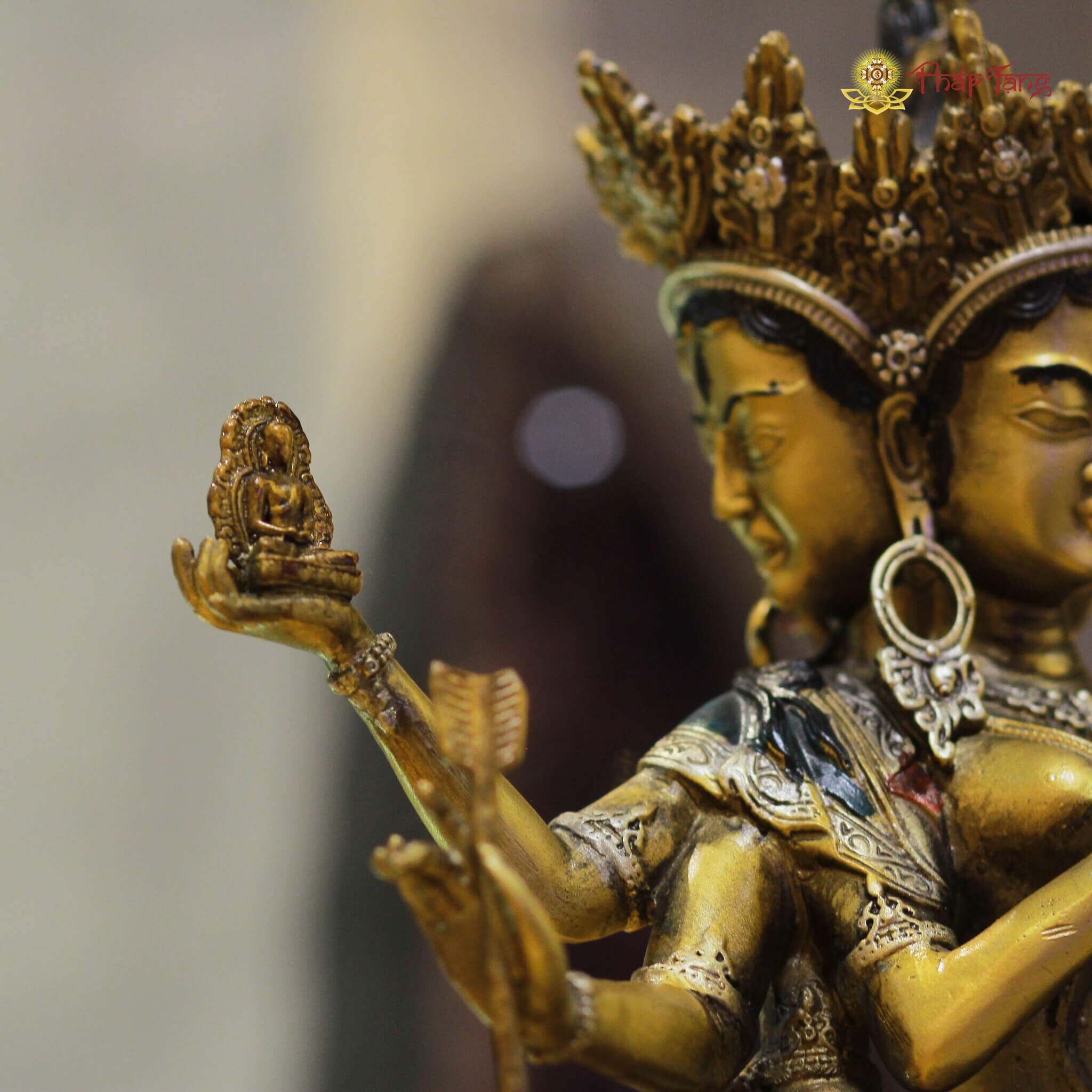 PHẬT ĐẢNH TÔN THẮNG ĐỒNG PHÁP LAM 30CM