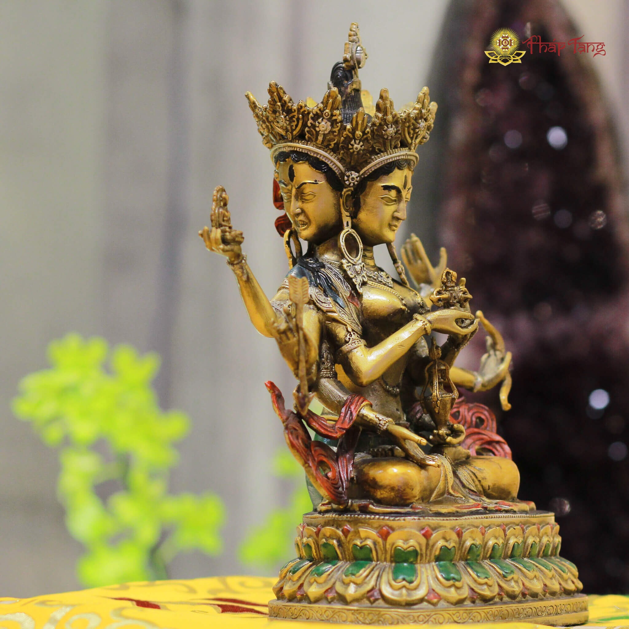 PHẬT ĐẢNH TÔN THẮNG ĐỒNG PHÁP LAM 30CM