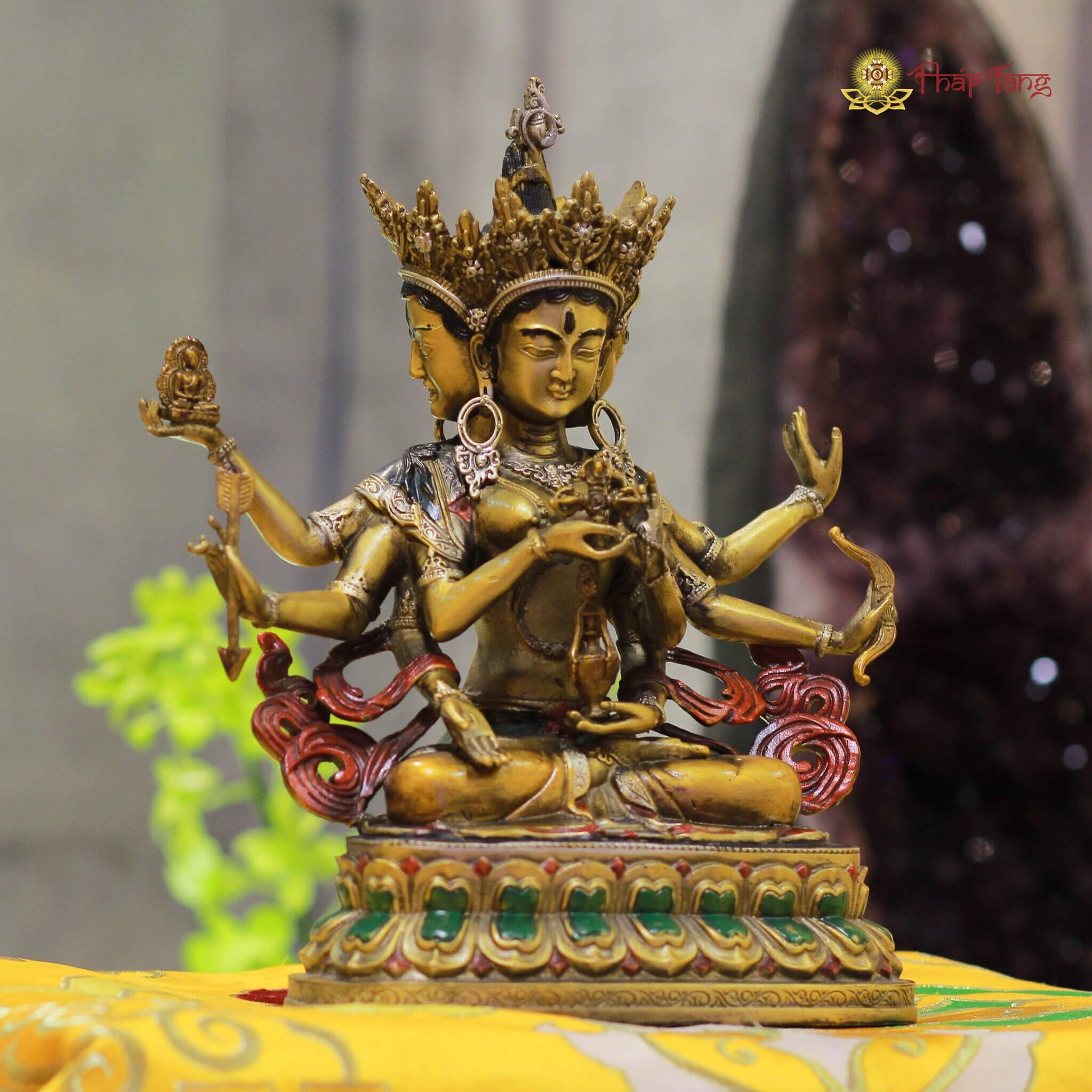 PHẬT ĐẢNH TÔN THẮNG ĐỒNG PHÁP LAM 30CM