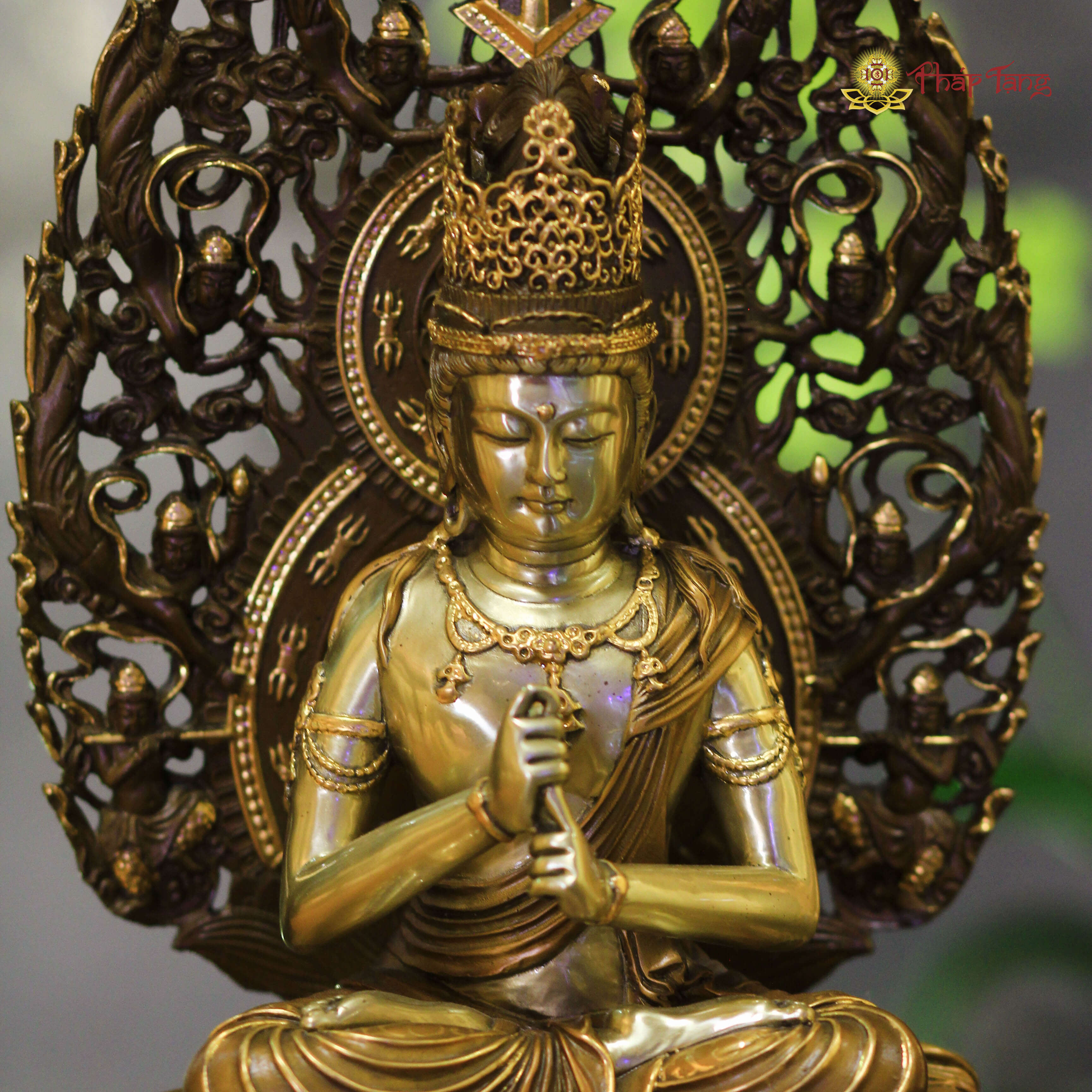 TÔN TƯỢNG TỲ LÔ GIÁ NA PHẬT ĐỒNG ĐL 40CM