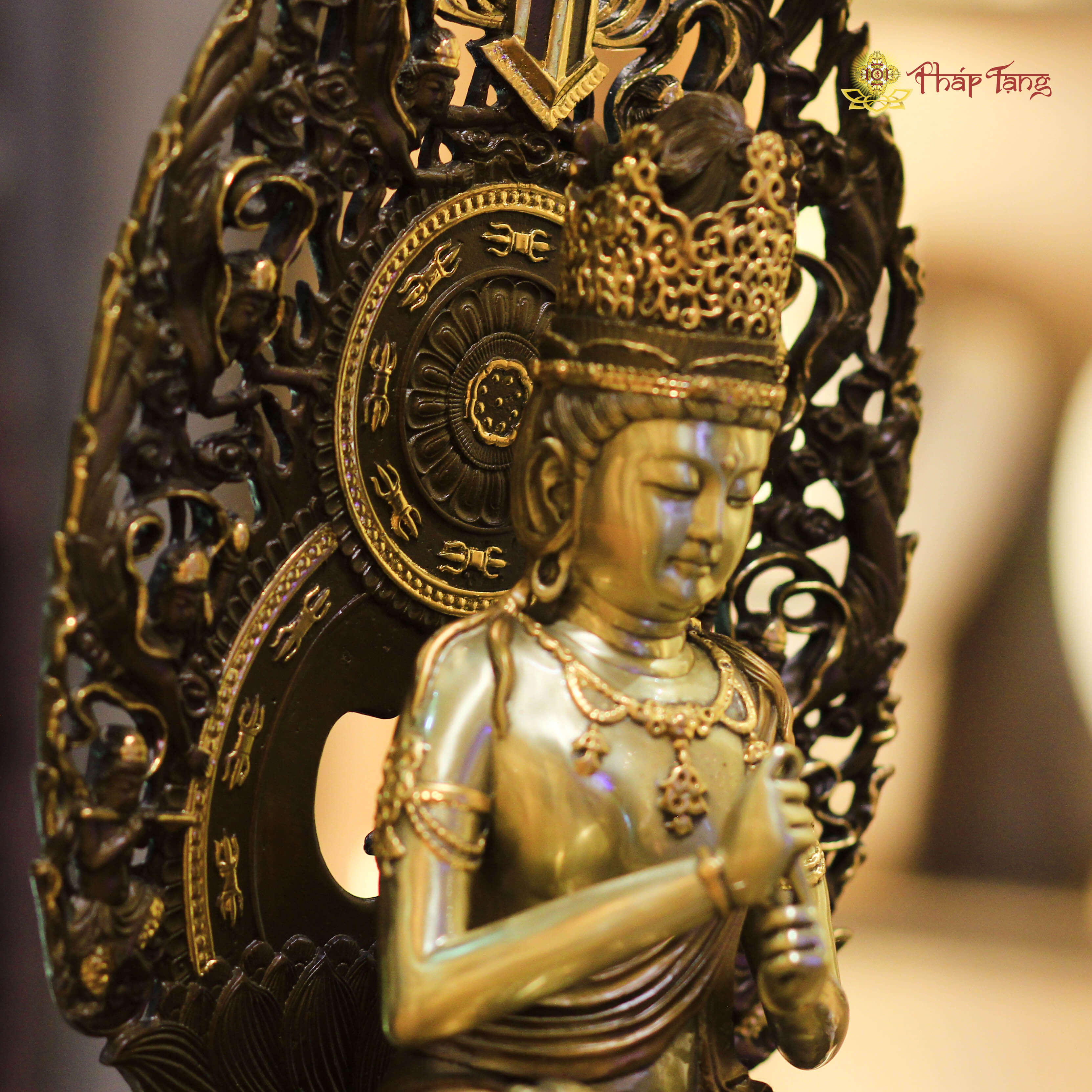 TÔN TƯỢNG TỲ LÔ GIÁ NA PHẬT ĐỒNG ĐL 40CM